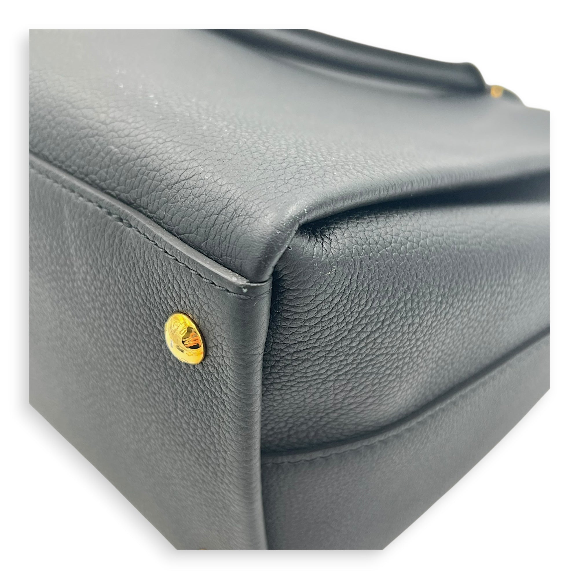 Lock Me Top Handle Bag Black in Calfskin, Gold hardware - Image 7