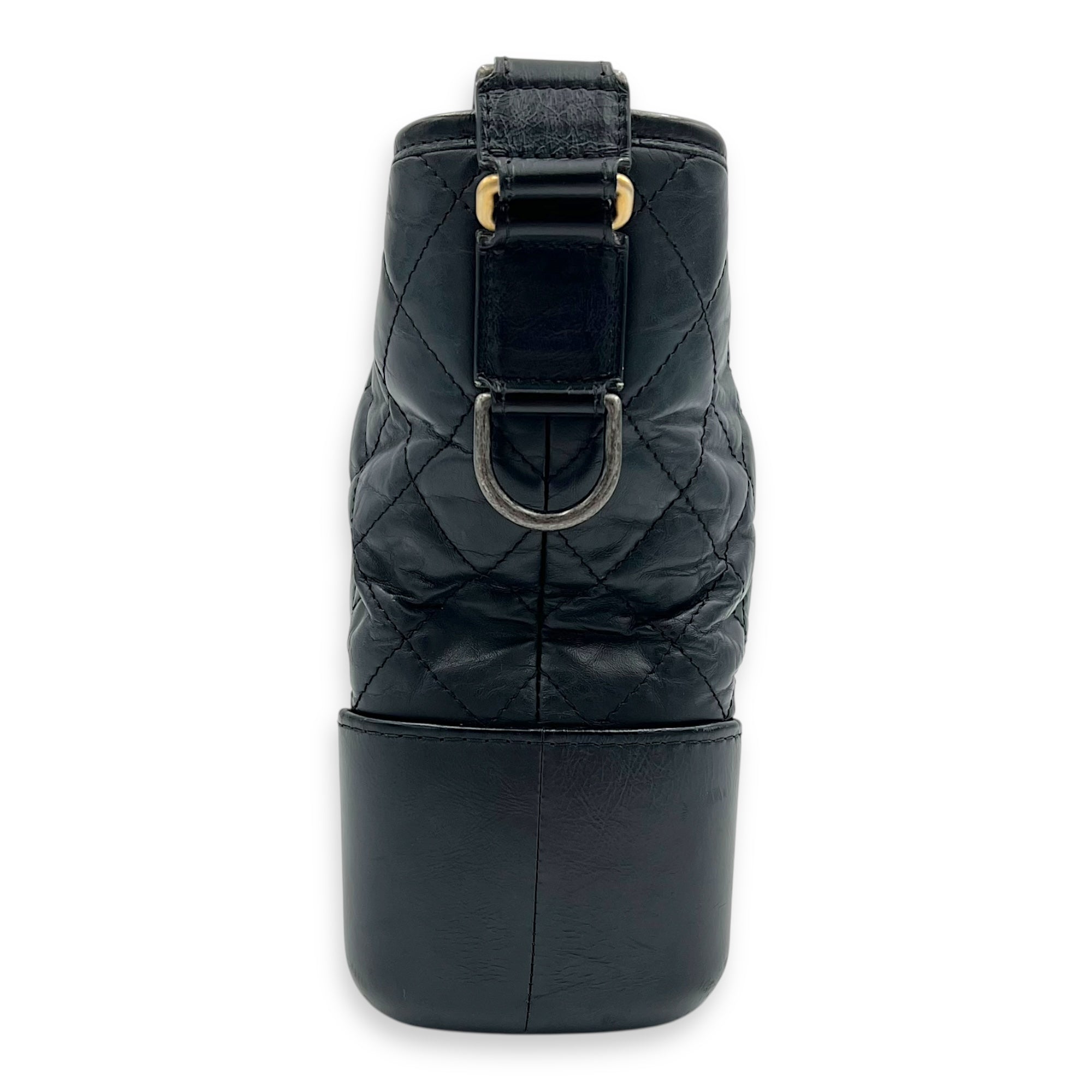 Gabrielle Medium Black Crossbody Bag in Calfskin, Mixed hardware - Image 4