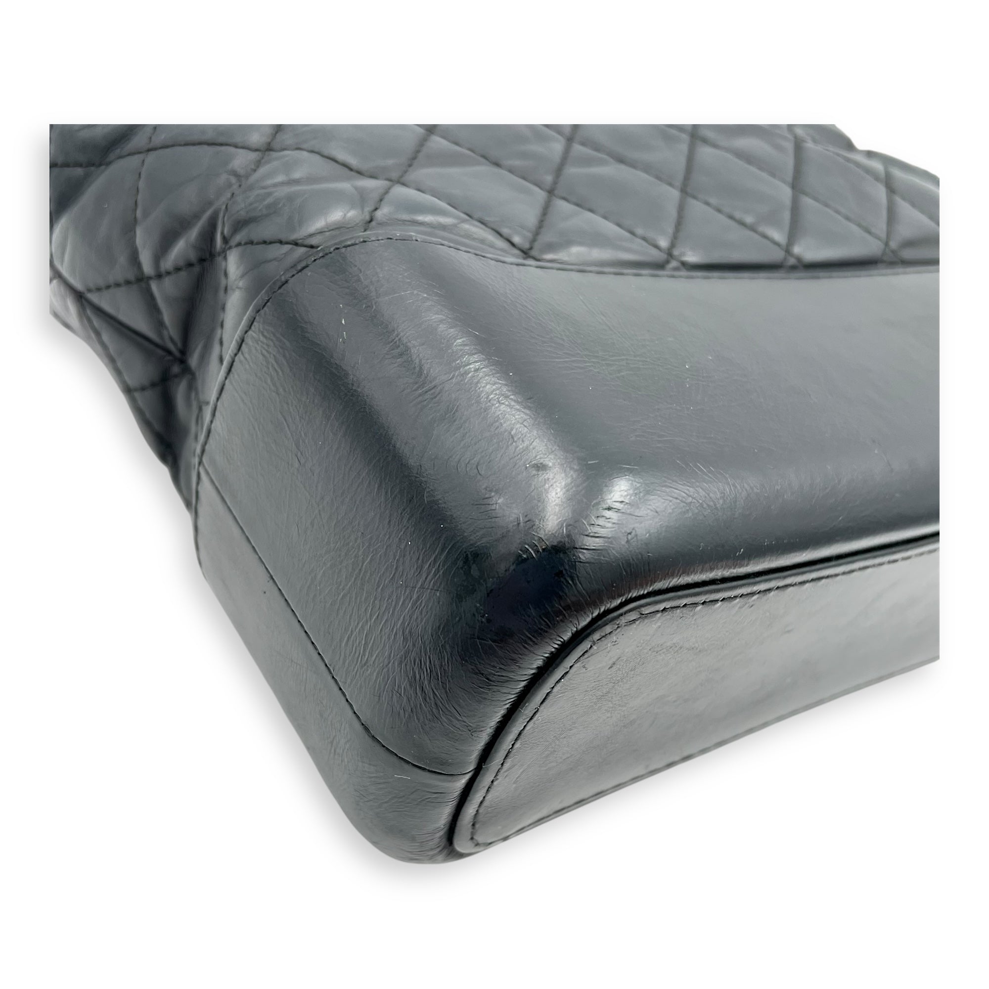 Gabrielle Medium Black Crossbody Bag in Calfskin, Mixed hardware - Image 8