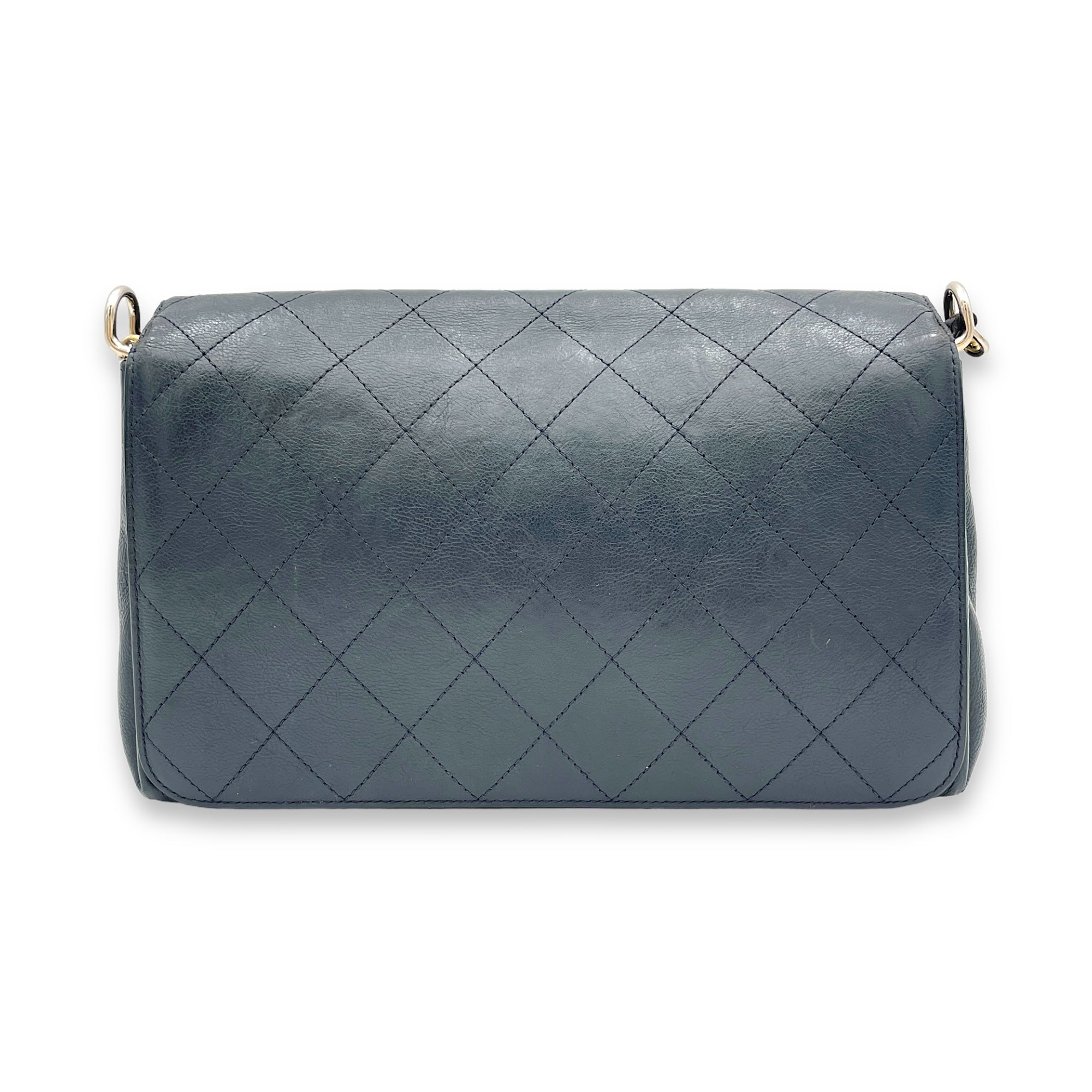 Classic Crossbody Bag Black in Calfskin, Gold hardware - Image 3