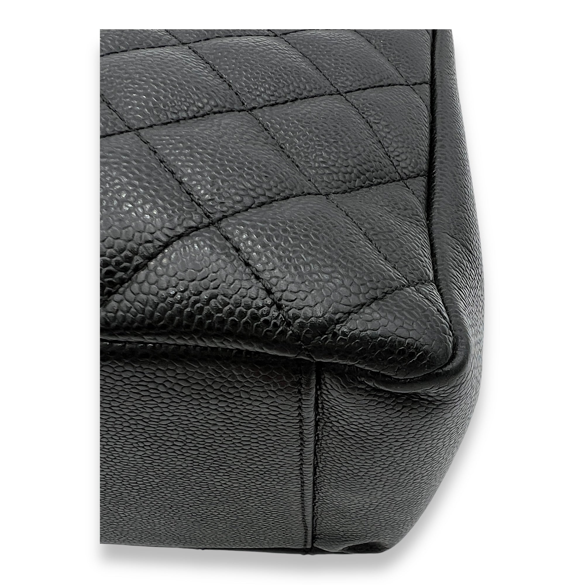 GST Black Tote Bag in Caviar Leather, Gold hardware - Image 9