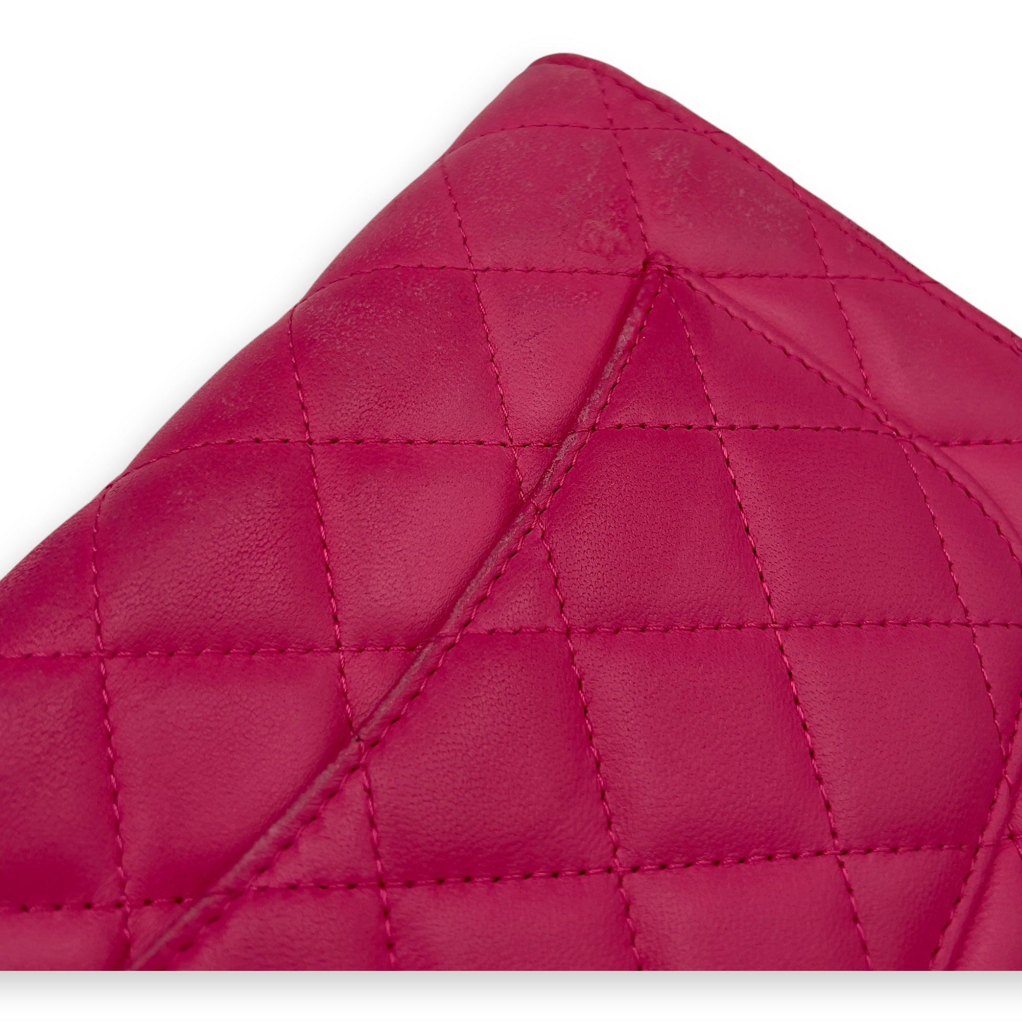 CC Wallet On Chain Pink in Lambskin, Gold hardware - Image 16