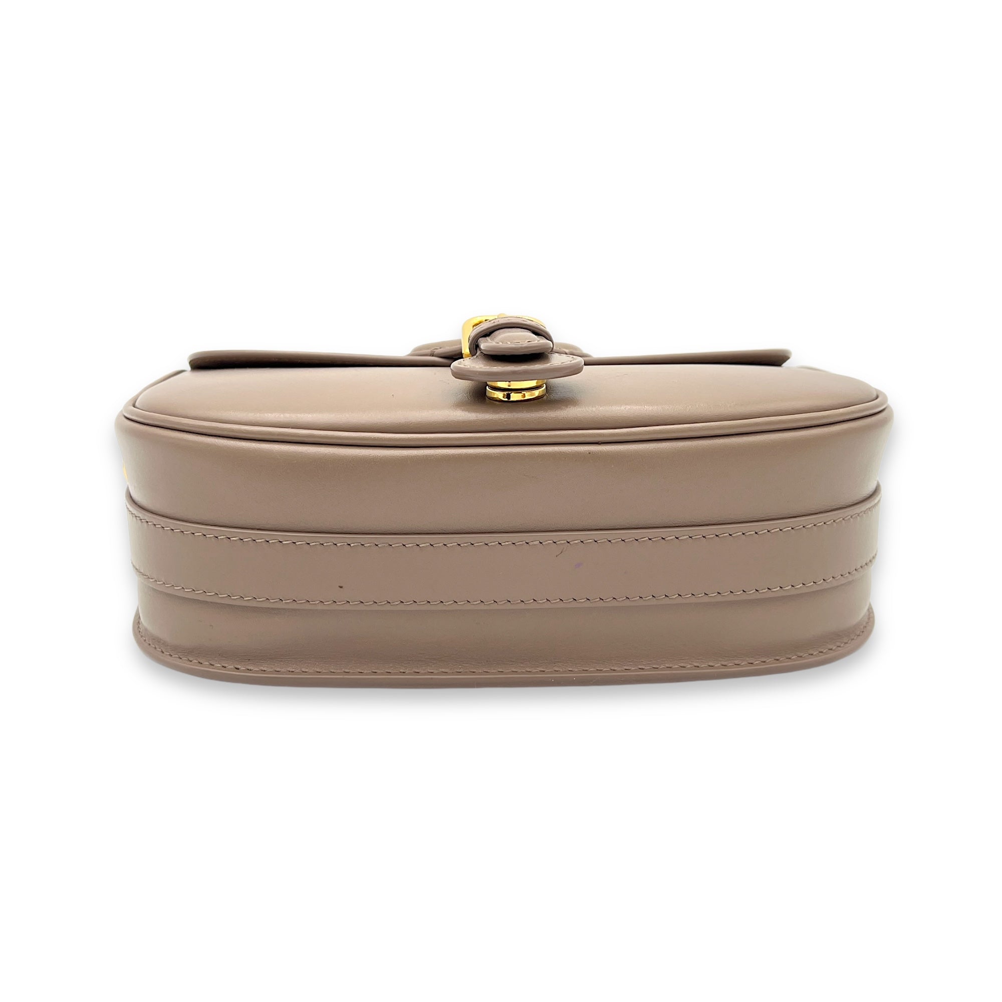 Bobby Crossbody Bag Brown in Calfskin, Gold hardware - Image 6
