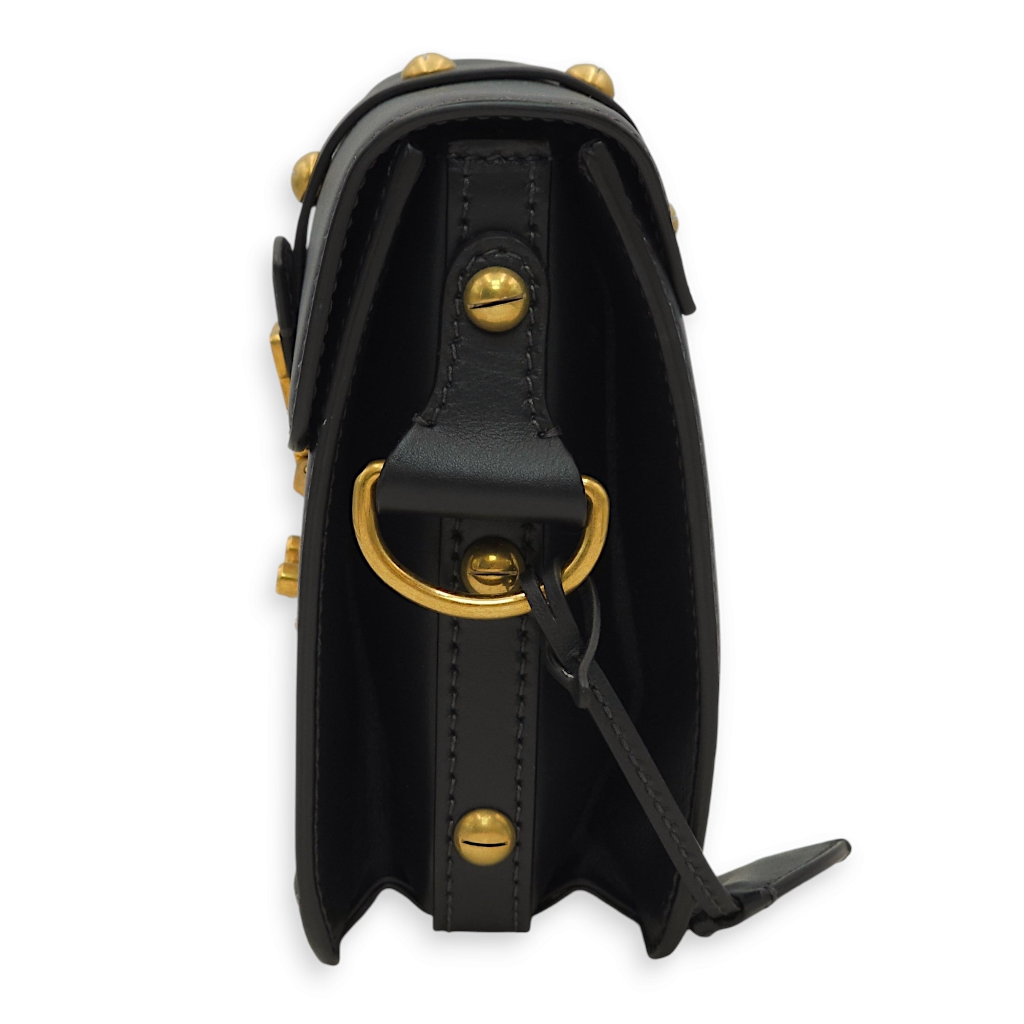 Dioraddict Square Flap Black Shoulder Bag in Calfskin, Gold hardware - Image 8