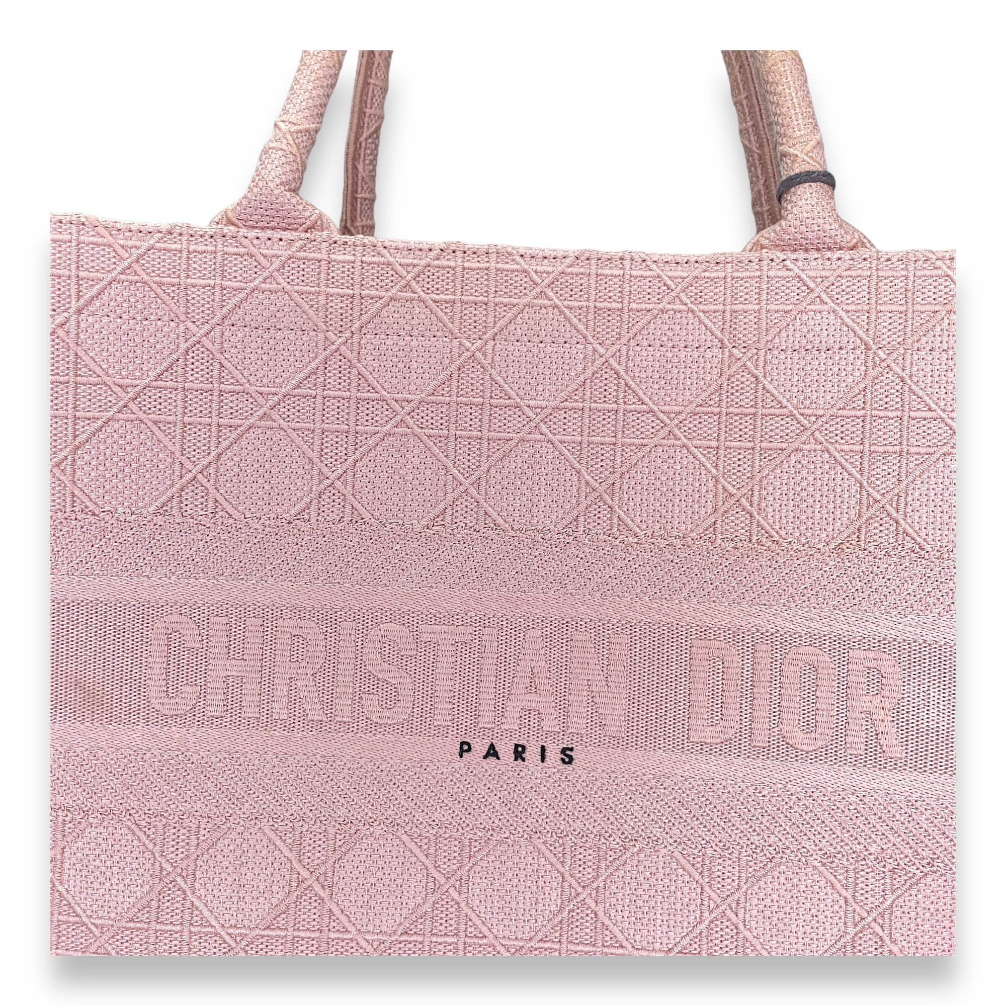 Embroidered Cannage Book Tote Medium Tote bag in Canvas, N/A Hardware - Image 8