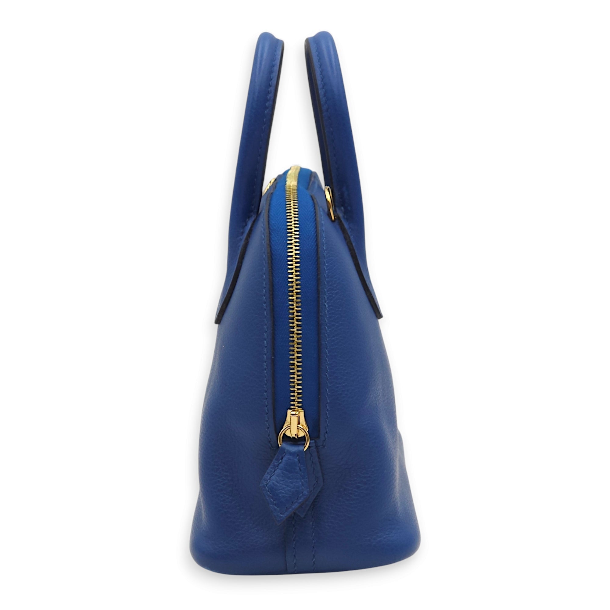 Bolide Blue France/Blue Sapphire in Evercolor, Gold hardware - Image 7