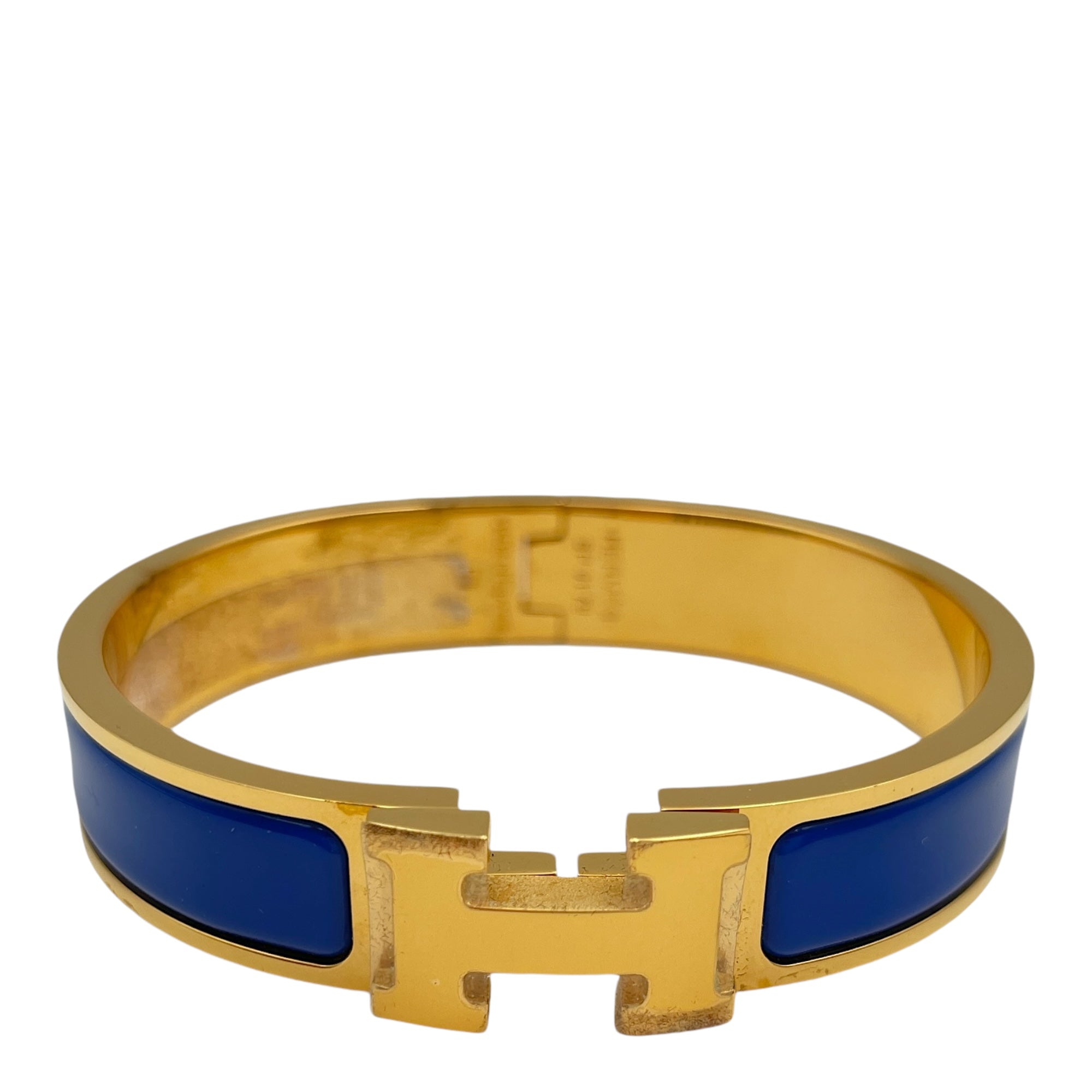 Clic H Blue Drapeau Bracelet, Gold hardware - Image 3
