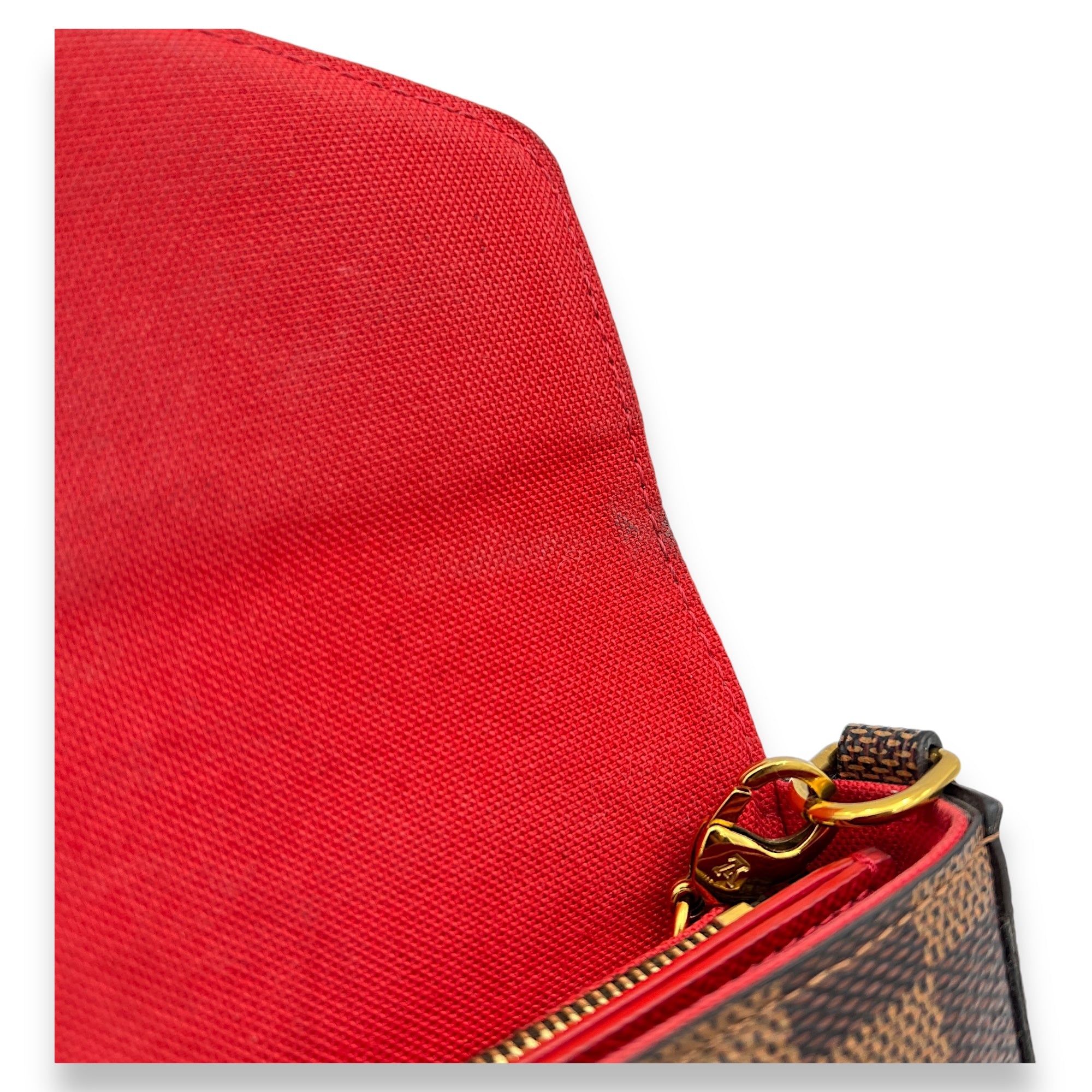 Felicie Damier Ebene Wallet On Chain in Coated Canvas, Gold hardware - Image 8