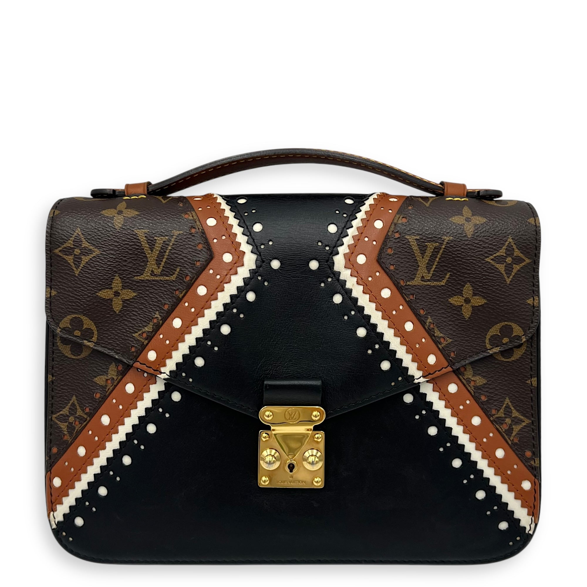Metis Pochette MM Crossbody bag in Monogram coated canvas, Gold Hardware