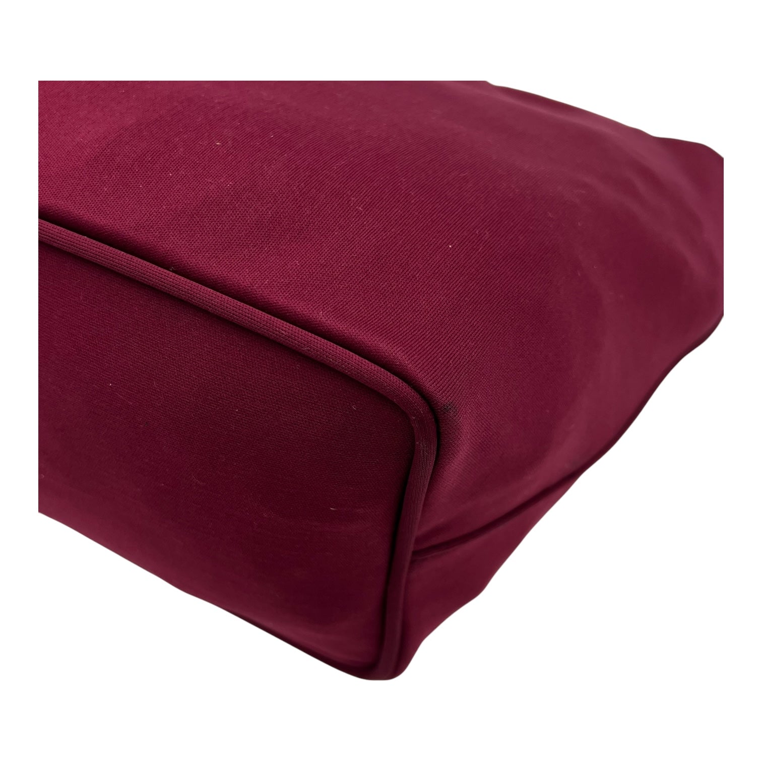 Baguette Shoulder Bag Red in Canvas, Silver hardware - Image 15