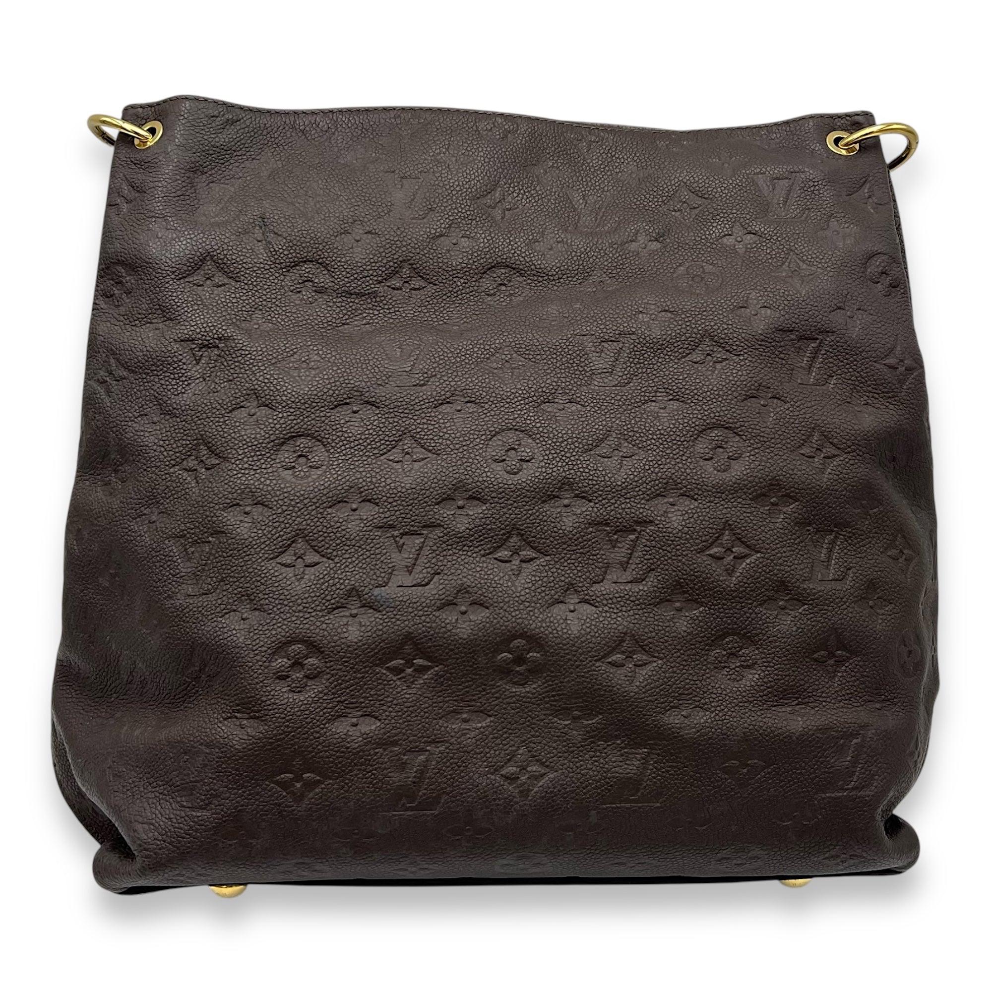 Metis Shoulder Bag Hobo Brown in Empreinte Leather, Gold hardware - Image 3