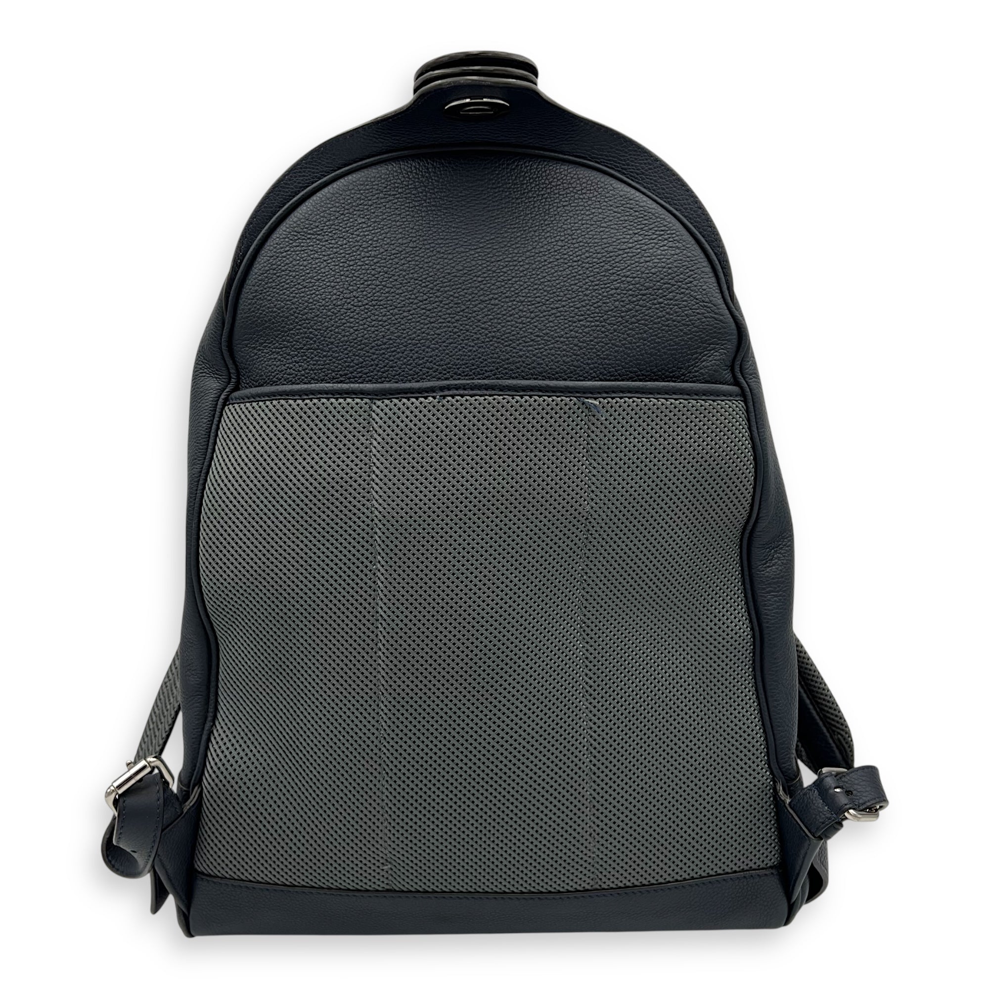 Chiodo Backpack Blue in Calfskin, Silver hardware - Image 3