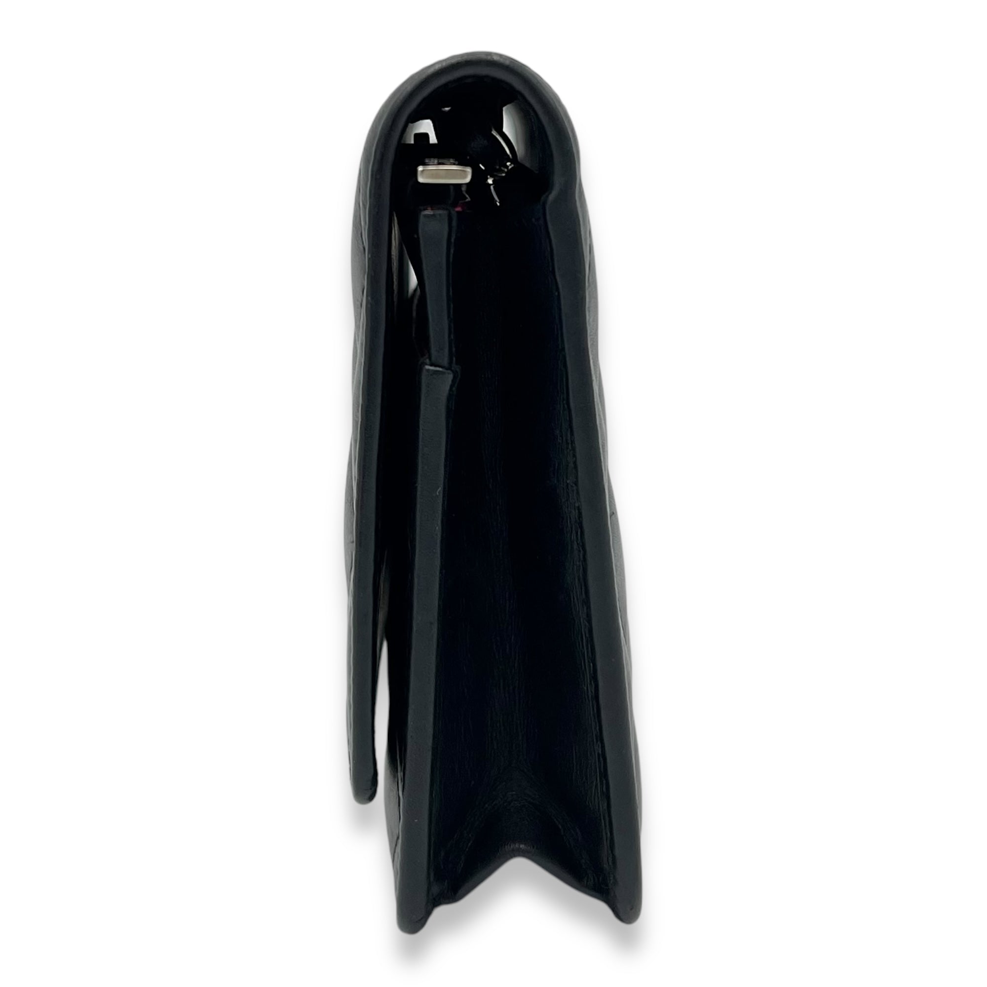 Cambon Wallet On Chain Black in Lambskin, Silver hardware - Image 5