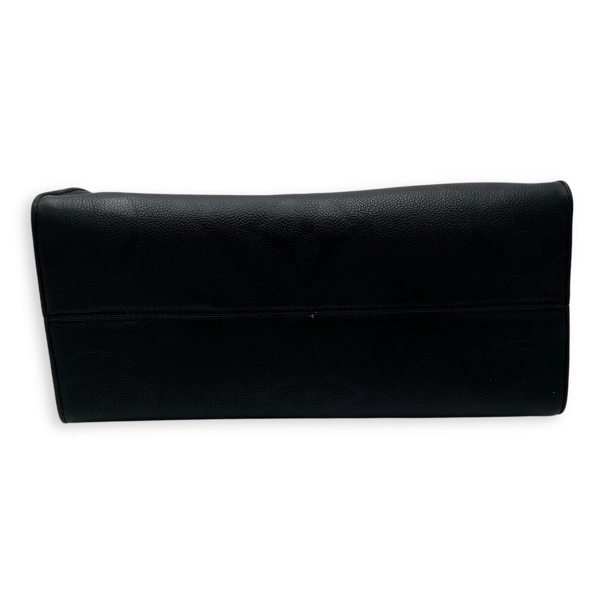 OnTheGo MM Black Top Handle Bag in Empreinte Leather, Gold hardware - Image 6