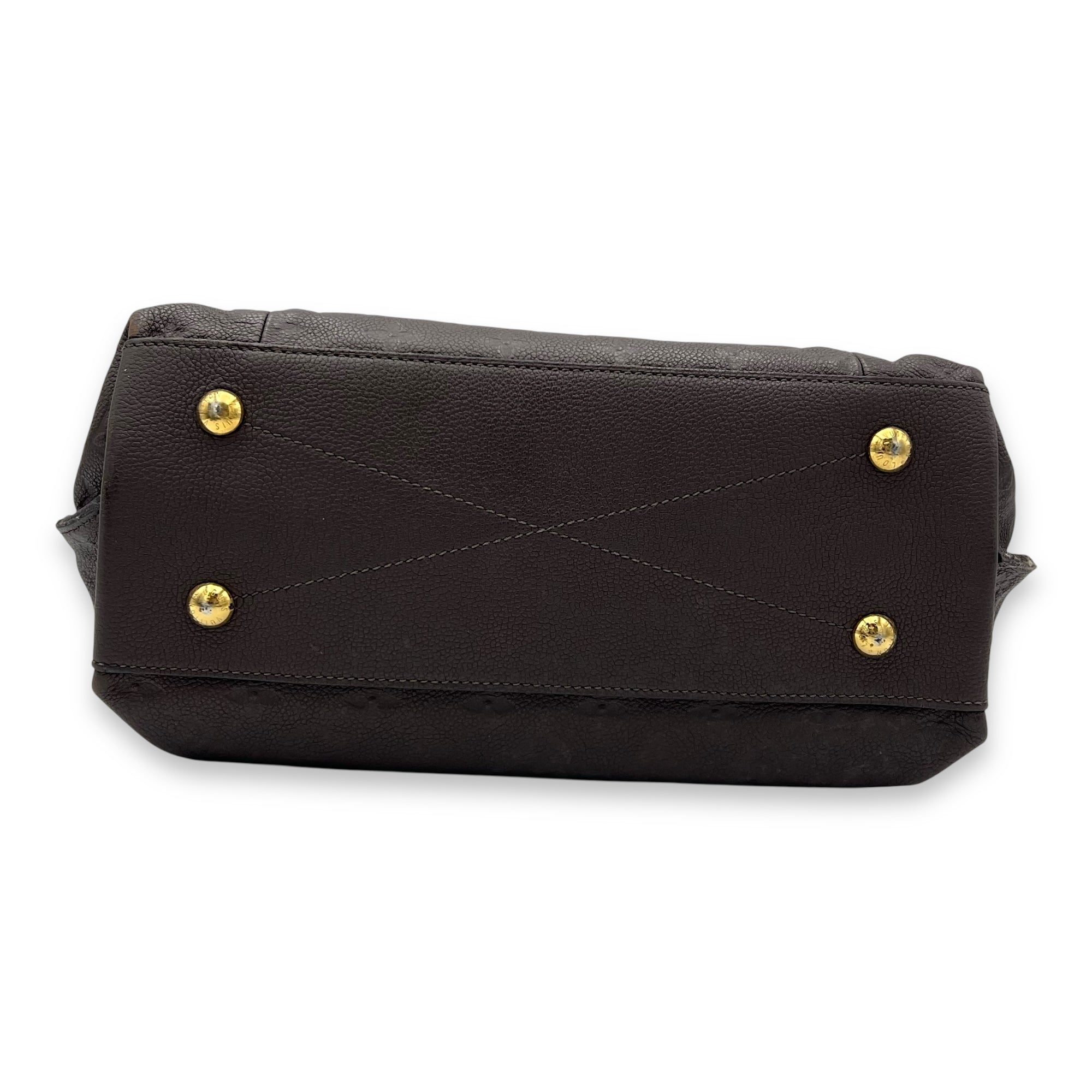 Metis Shoulder Bag Hobo Brown in Empreinte Leather, Gold hardware - Image 6