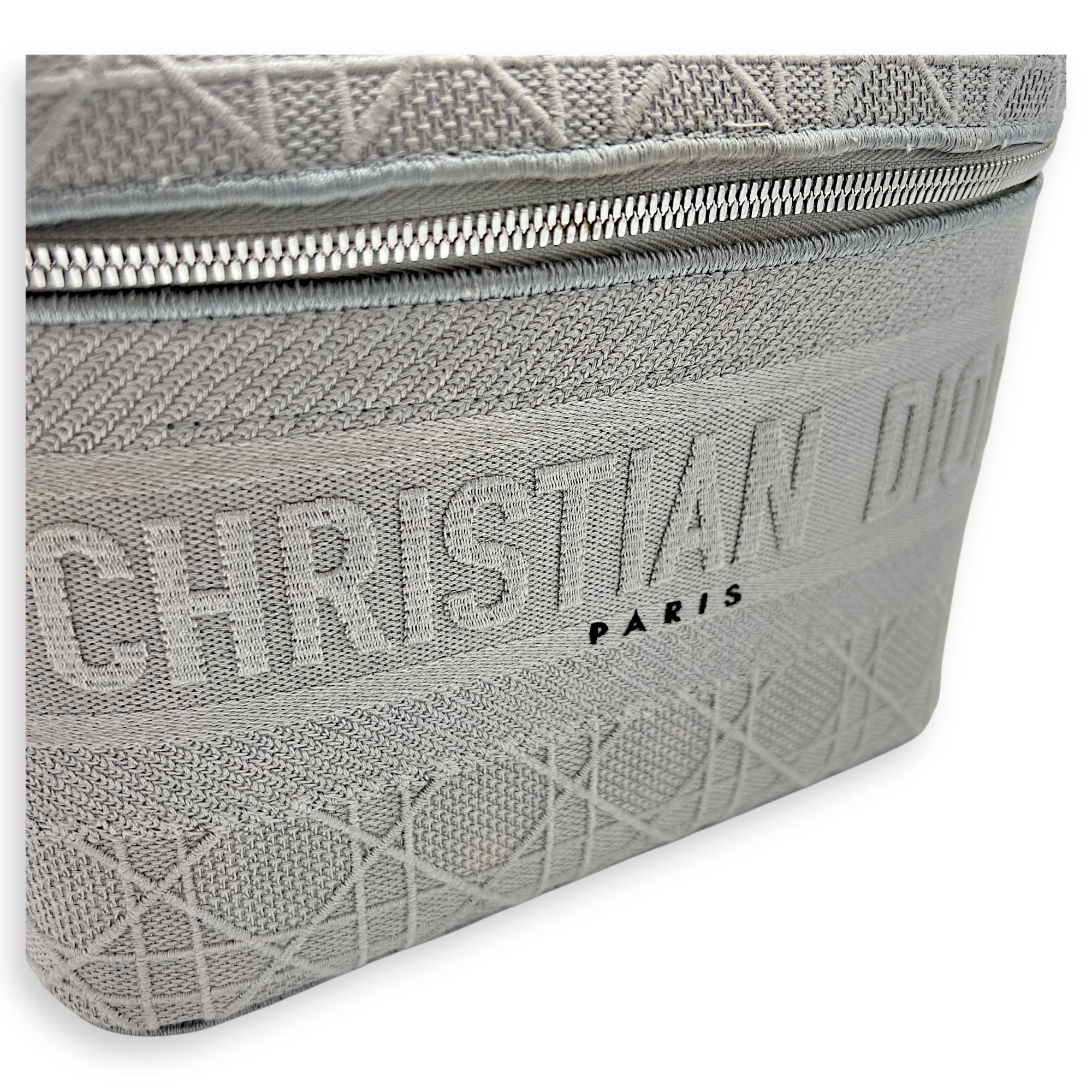 D-Lite Vanity Top Handle Bag Grey in Canvas, Silver hardware - Image 14