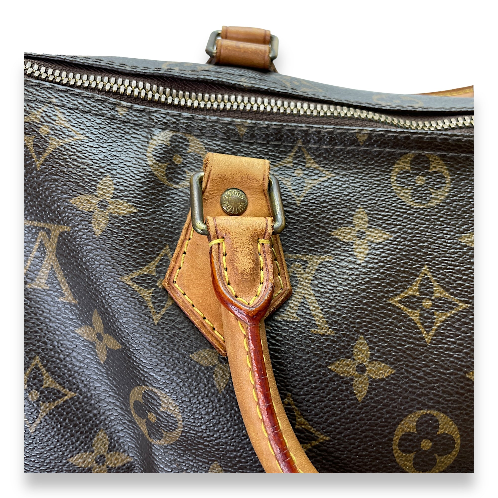 Speedy Bandouliere 30 Brown Top Handle Bag in Monogram Coated Canvas, Gold hardware - Image 9