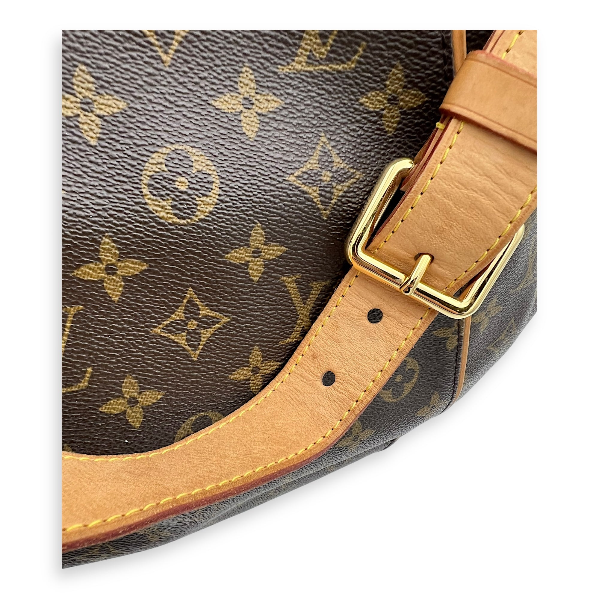 Galleria Shoulder Bag PM Brown in Monogram Coated Canvas, Gold hardware - Image 7