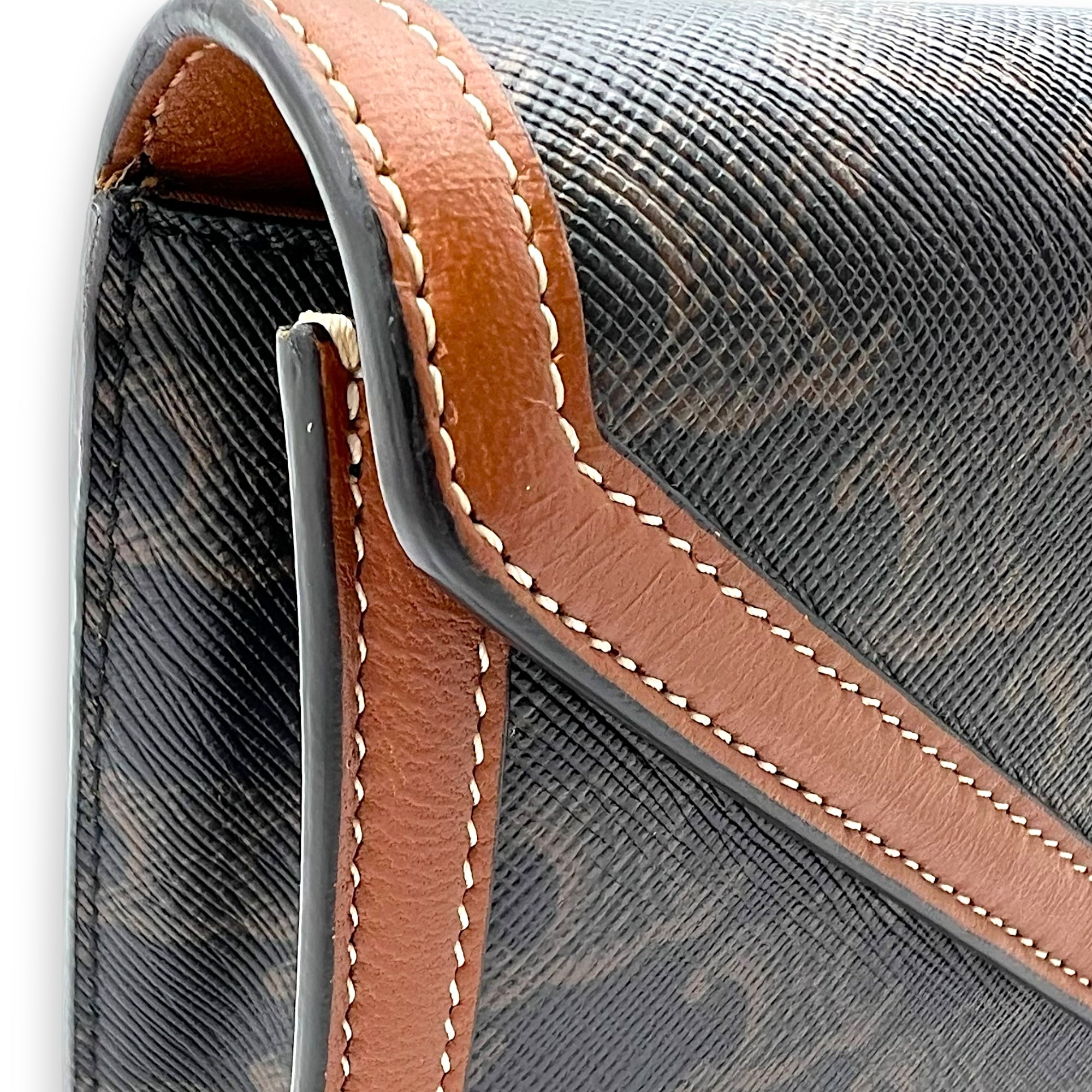 Triomphe Wallet On Chain Brown in Coated Canvas, Gold hardware - Image 9