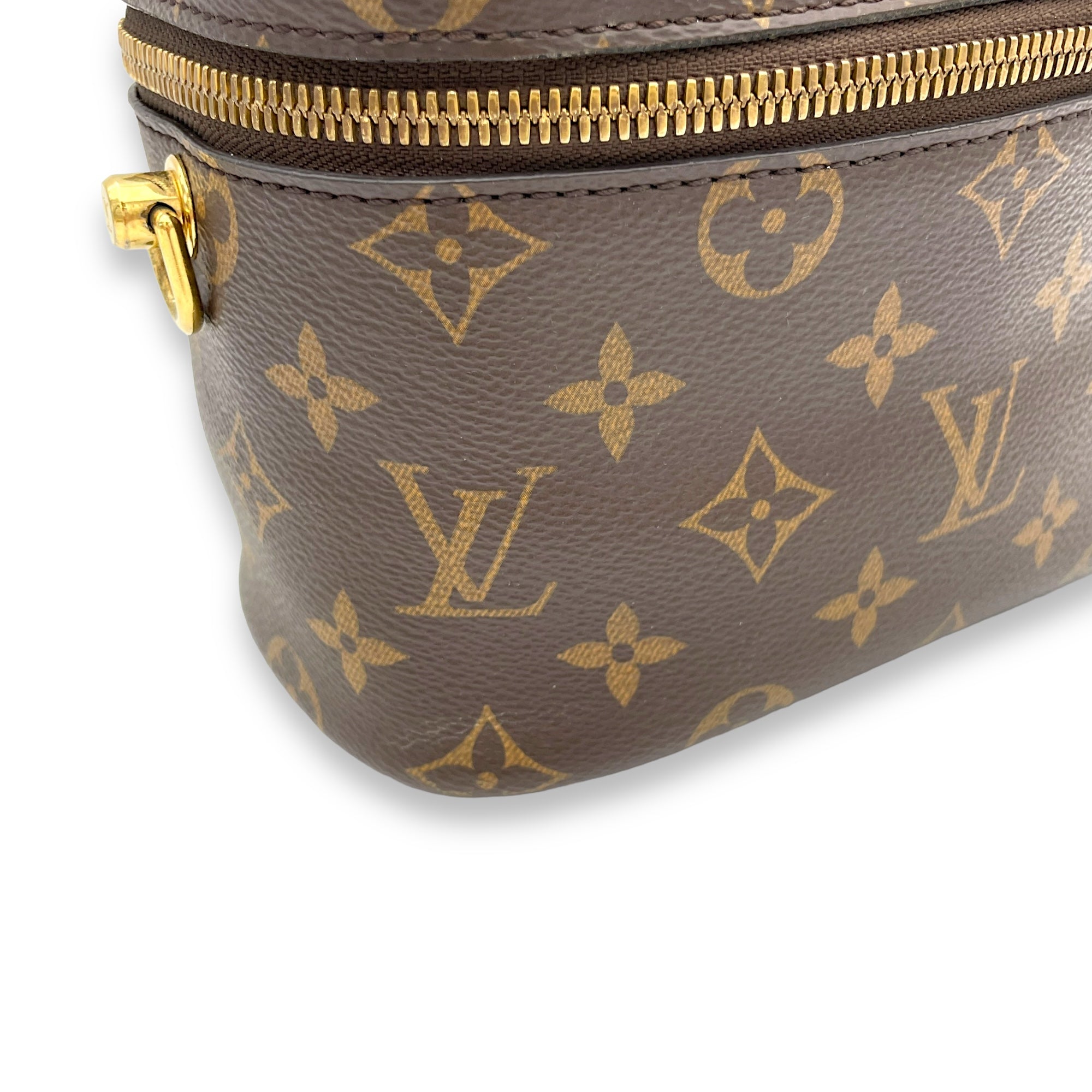 Reverse Vanity Bag PM Brown in Monogram Coated Canvas, Gold hardware - Image 11