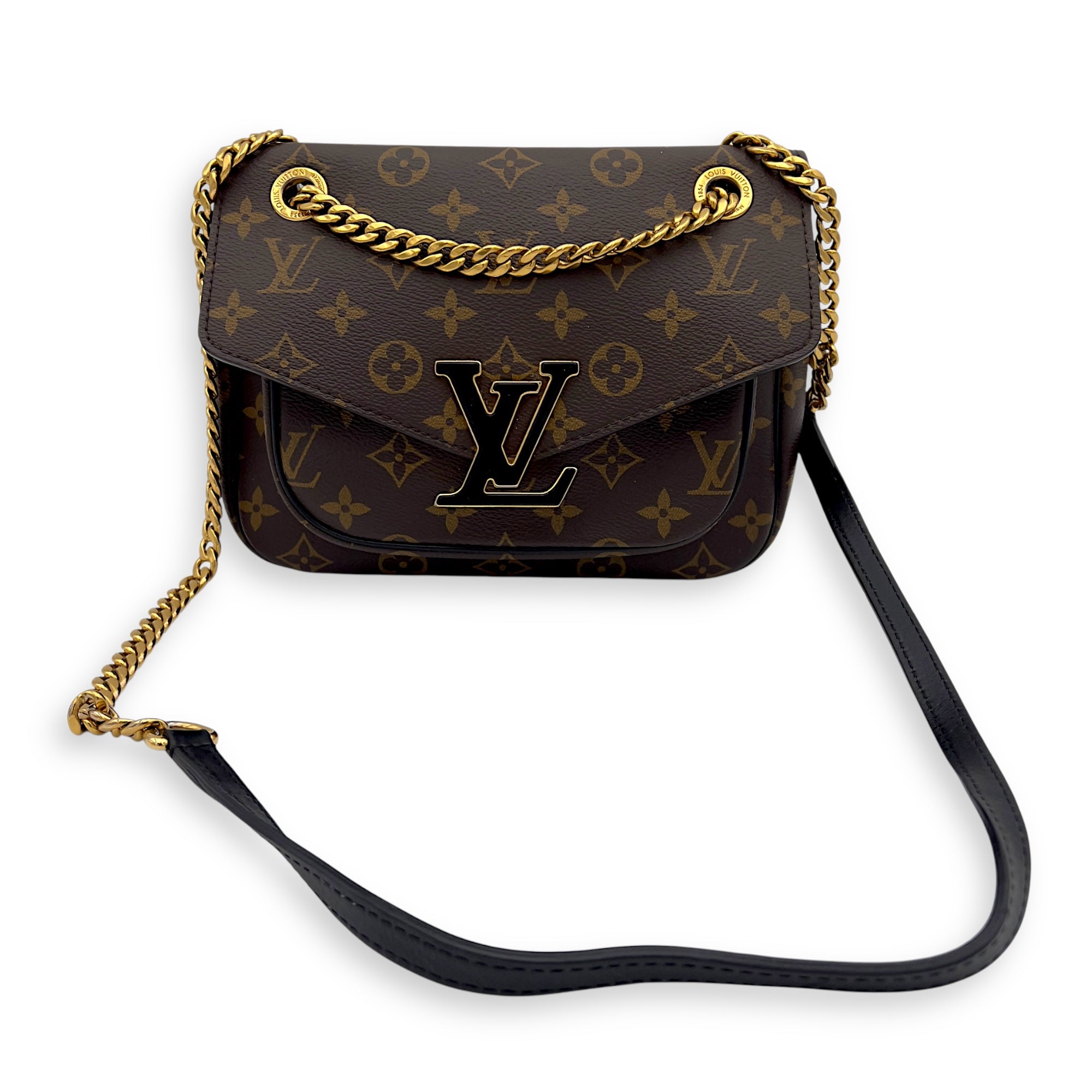Passy Shoulder Bag Brown in Monogram Coated Canvas, Gold hardware - Image 11