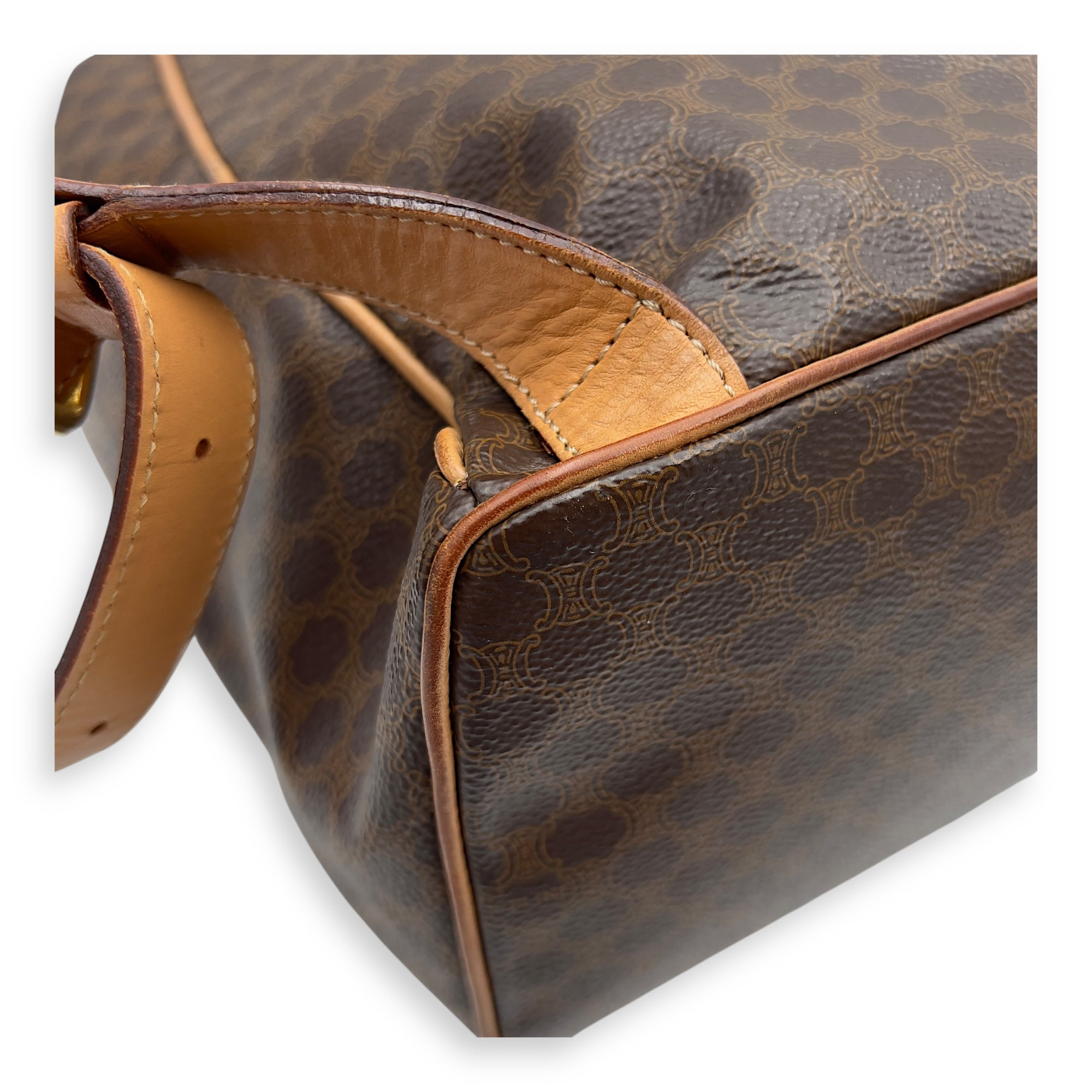 Macadam Backpack Brown in Coated Canvas, Gold hardware - Image 11