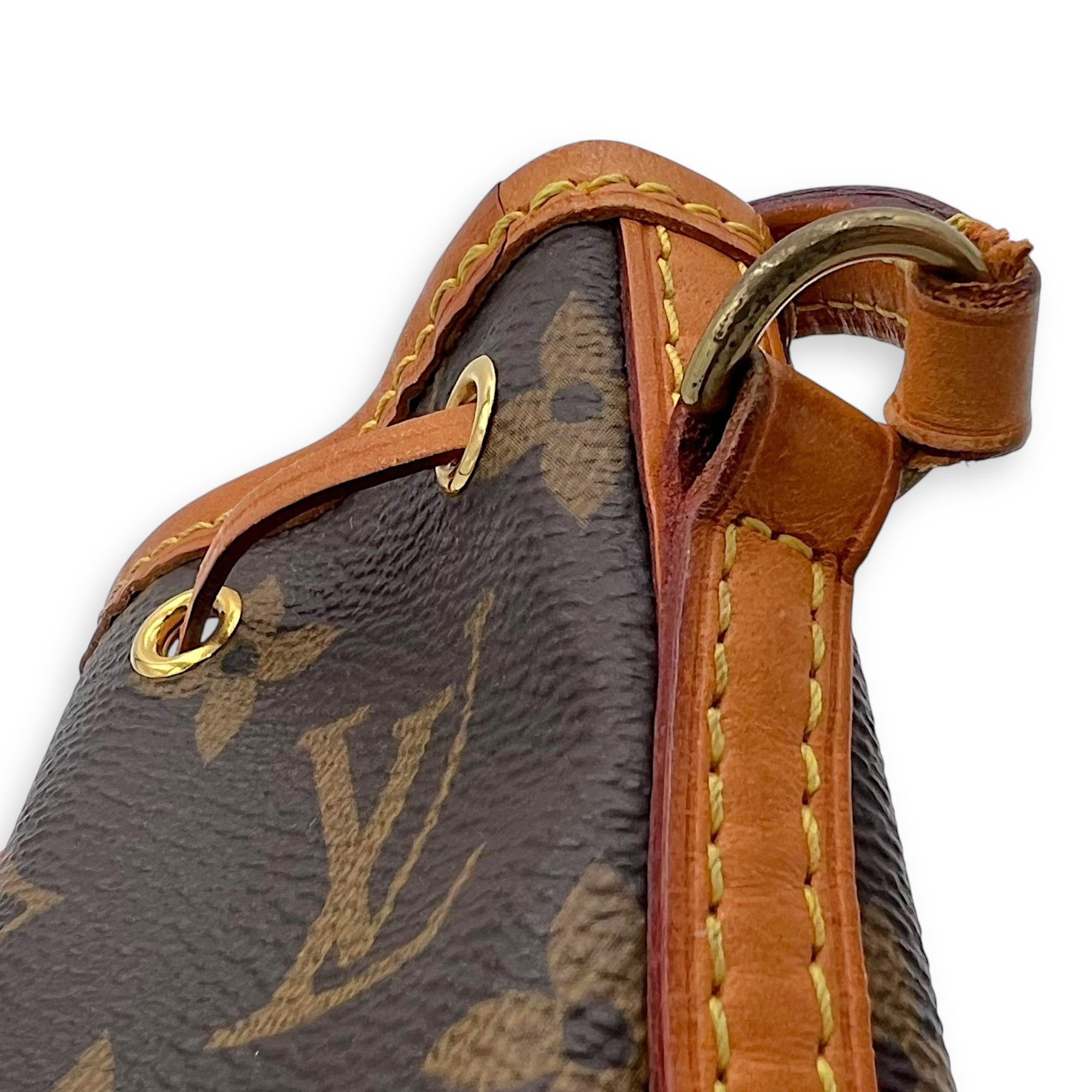 Noe Bucket Bag Brown in Monogram Coated Canvas, Gold hardware - Image 11