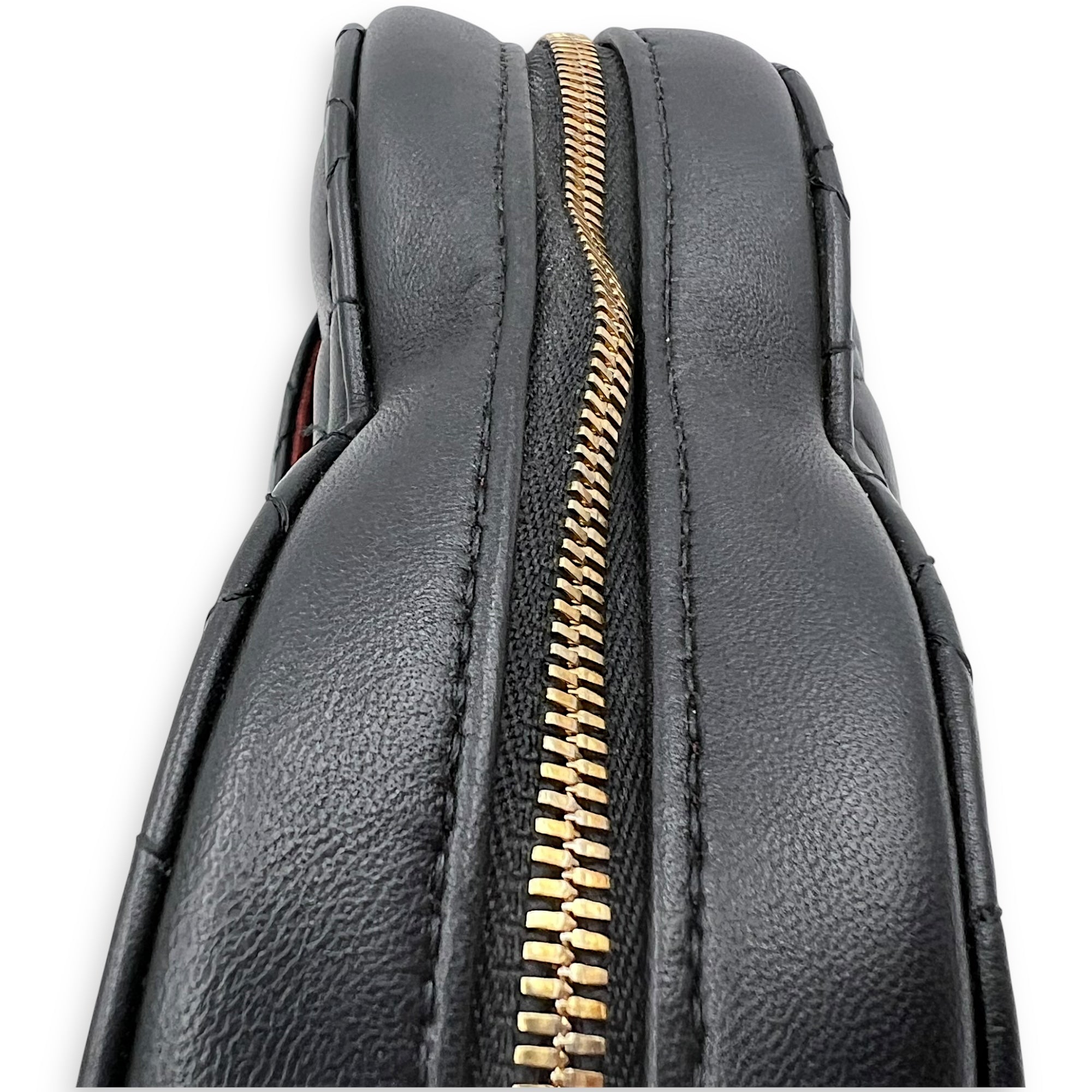 Heart Crossbody Bag Black in Lambskin, Gold hardware - Image 11