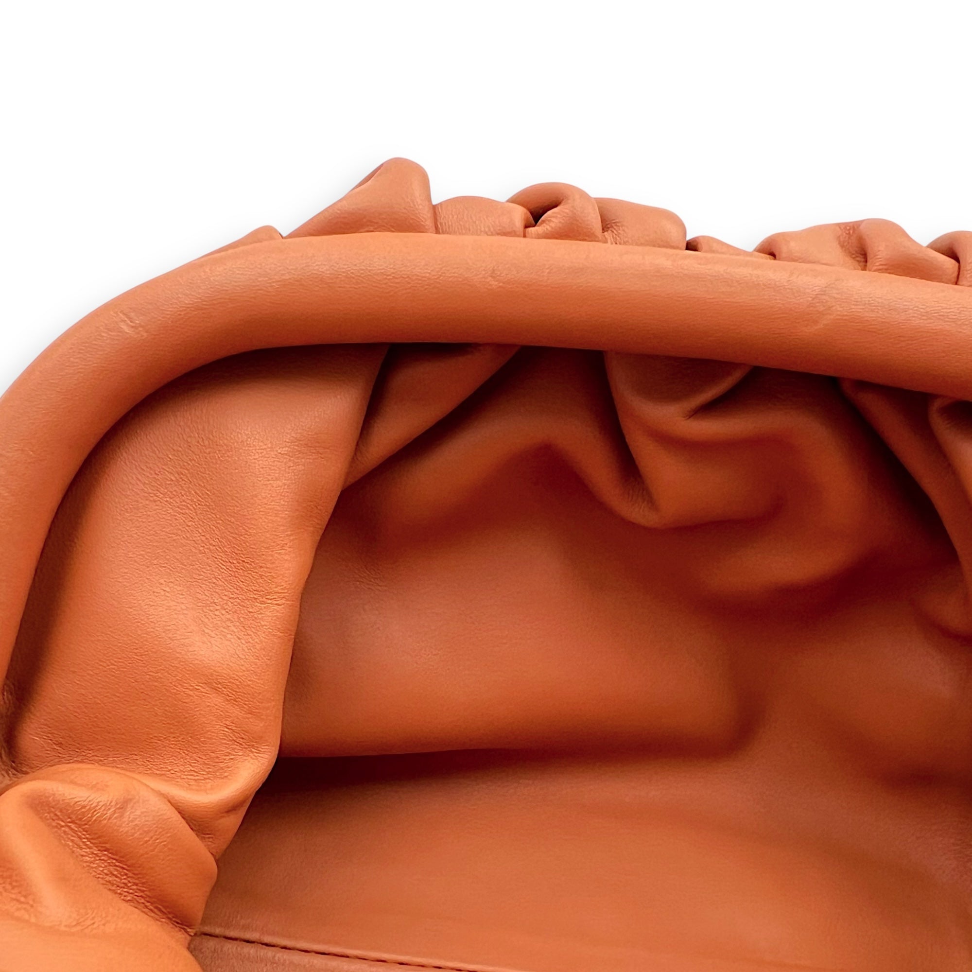 The Pouch Crossbody Bag Brown in Lambskin, Gold hardware - Image 12