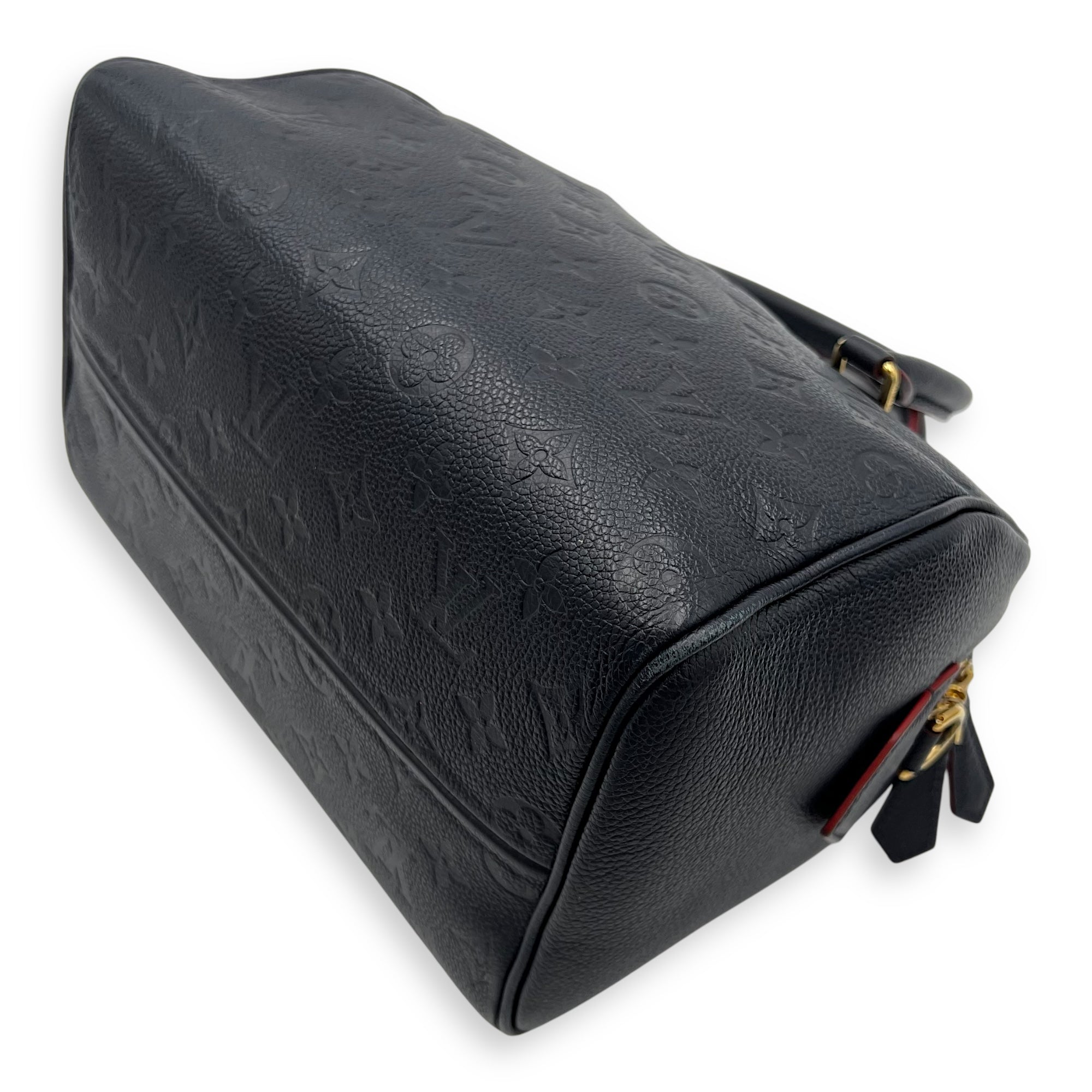 Speedy Top Handle Bag Blue in Empreinte Leather, Gold hardware - Image 12