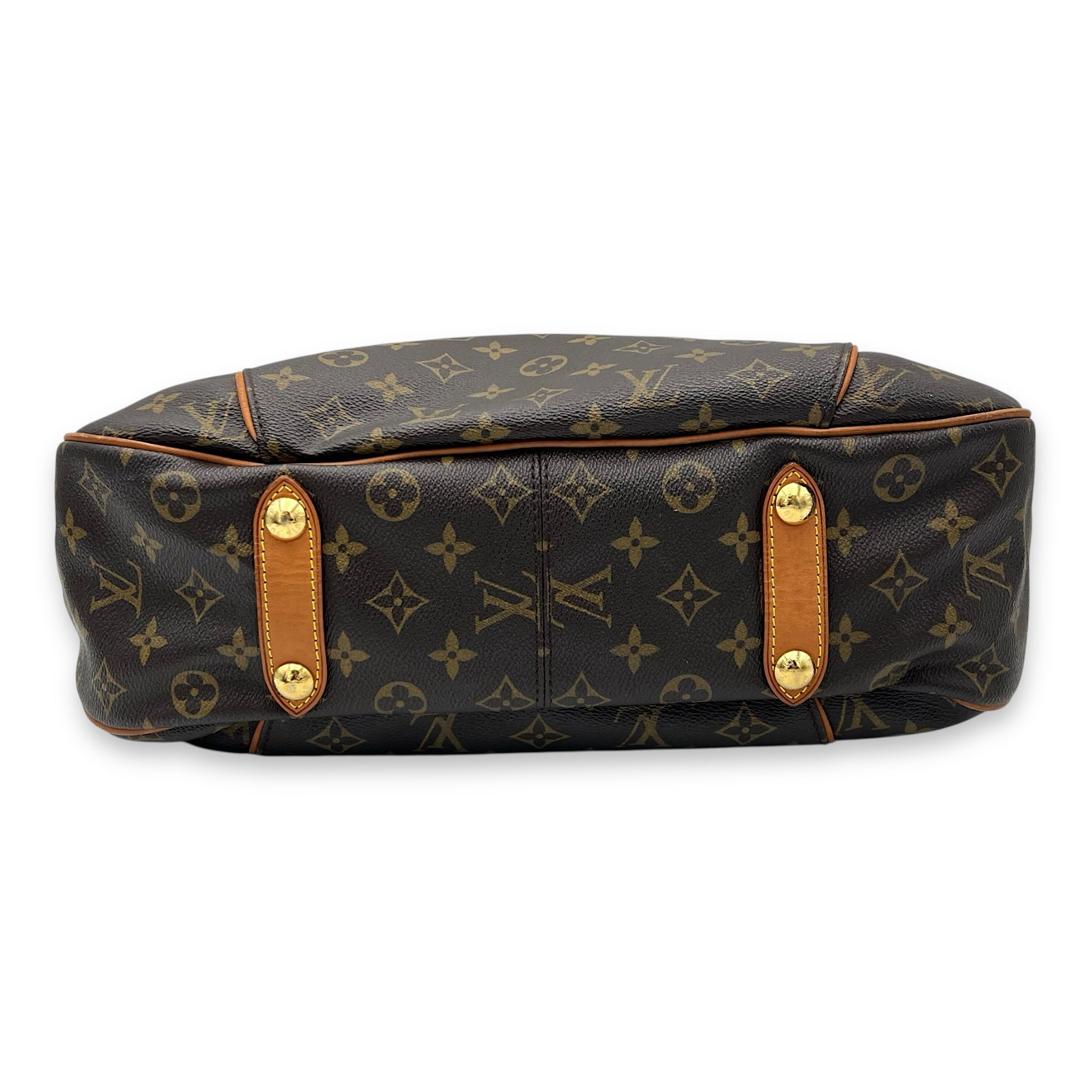 Galleria Shoulder Bag PM Brown in Monogram Coated Canvas, Gold hardware - Image 6