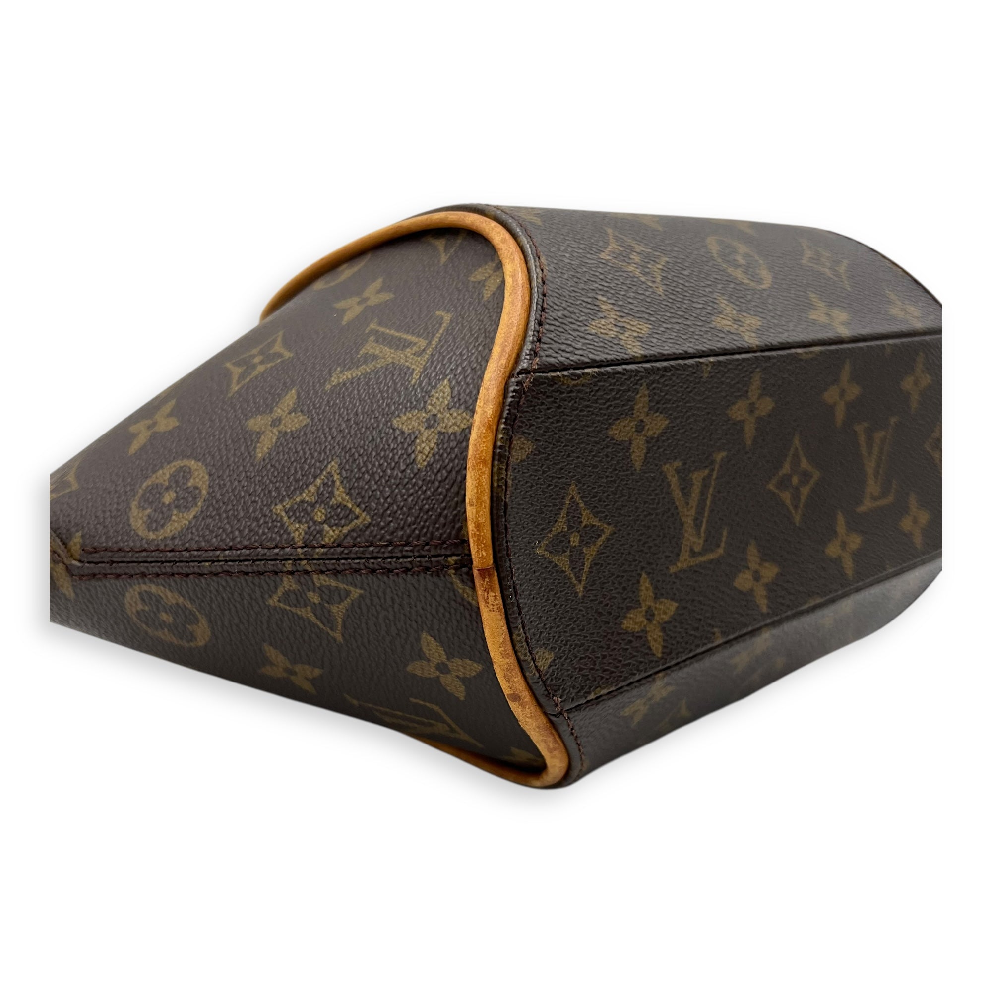 Ellipse Top Handle Bag Brown in Monogram Coated Canvas, Gold hardware - Image 11