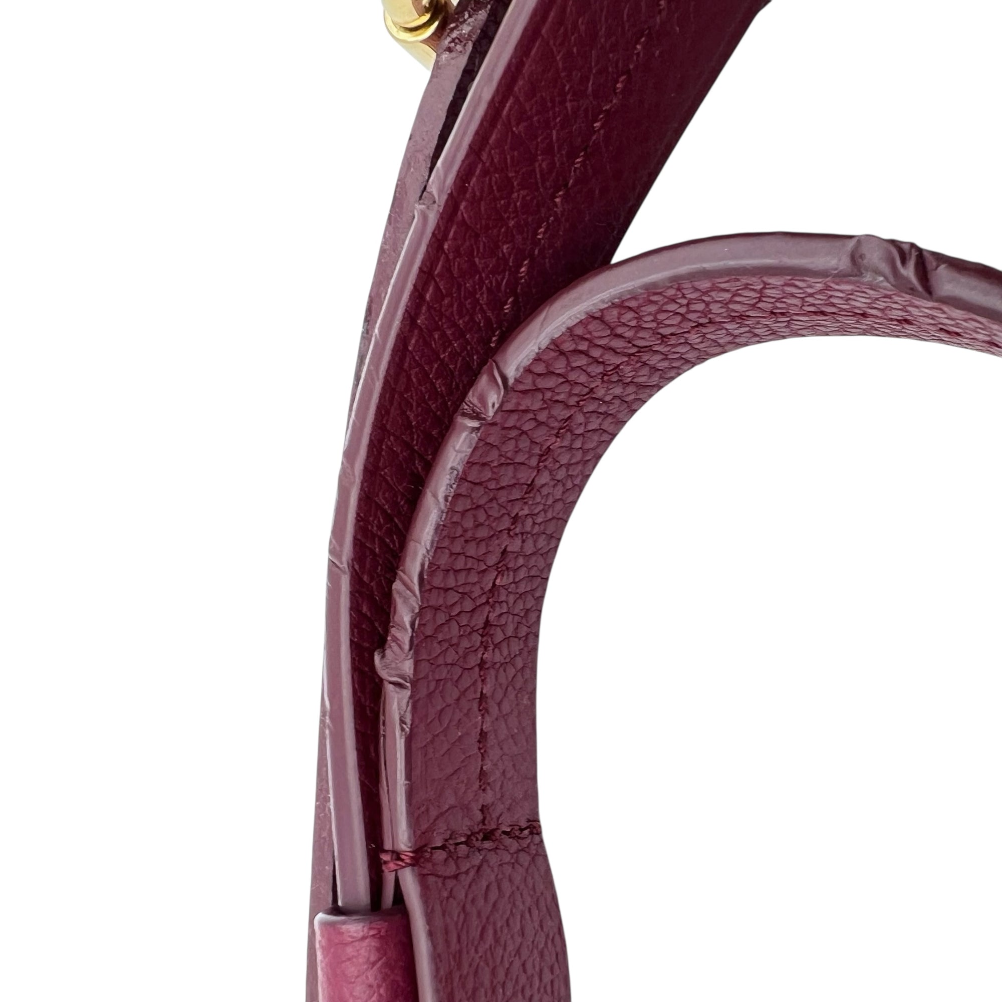 Speedy Bandouliere Top Handle Bag Red in Monogram Empreinte Leather, Gold hardware - Image 16