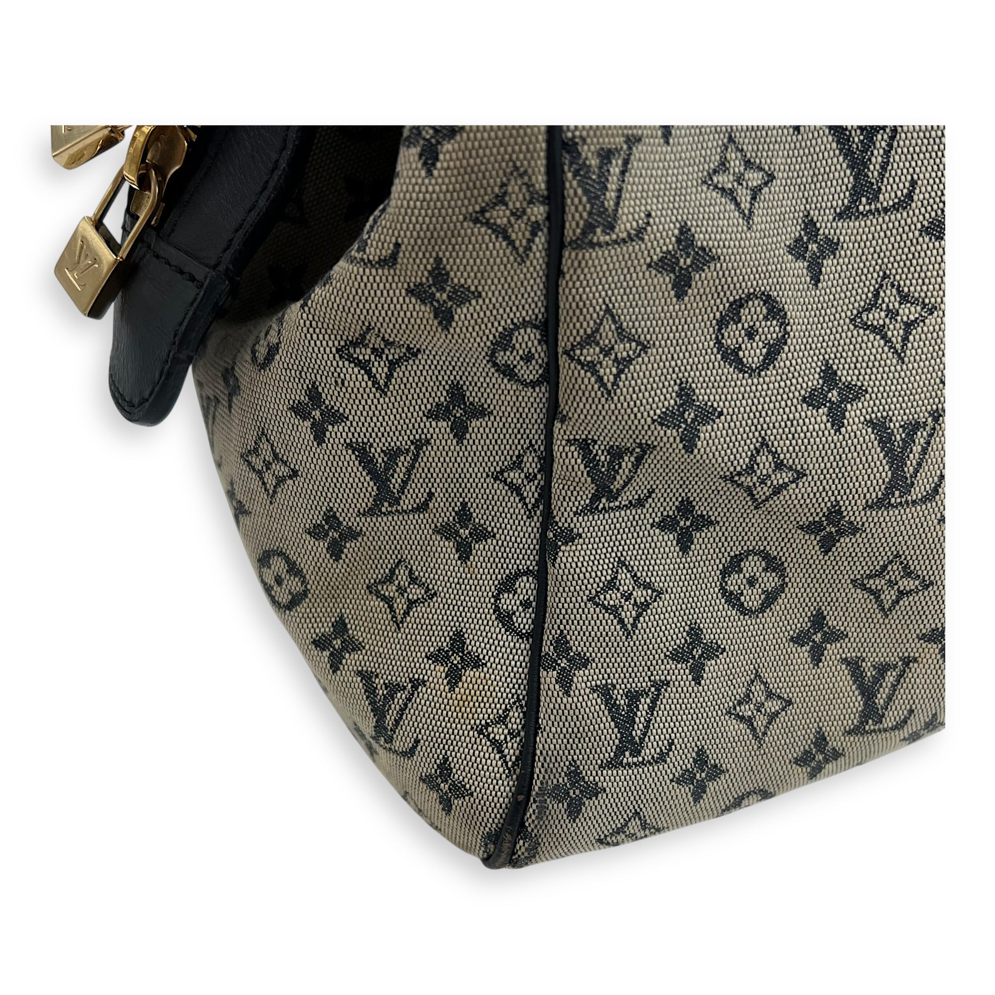 Josephine Shoulder Bag Grey in Jacquard, Gold hardware - Image 11