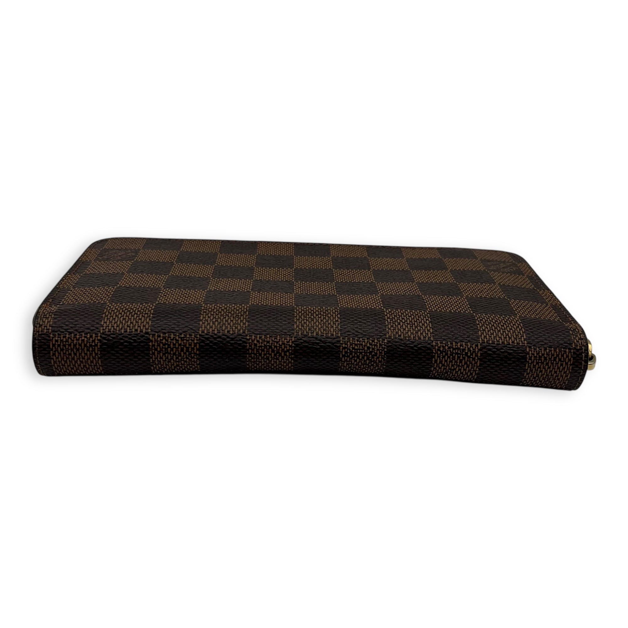 Zippy Wallet Brown in Coated Canvas, Gold hardware - Image 6