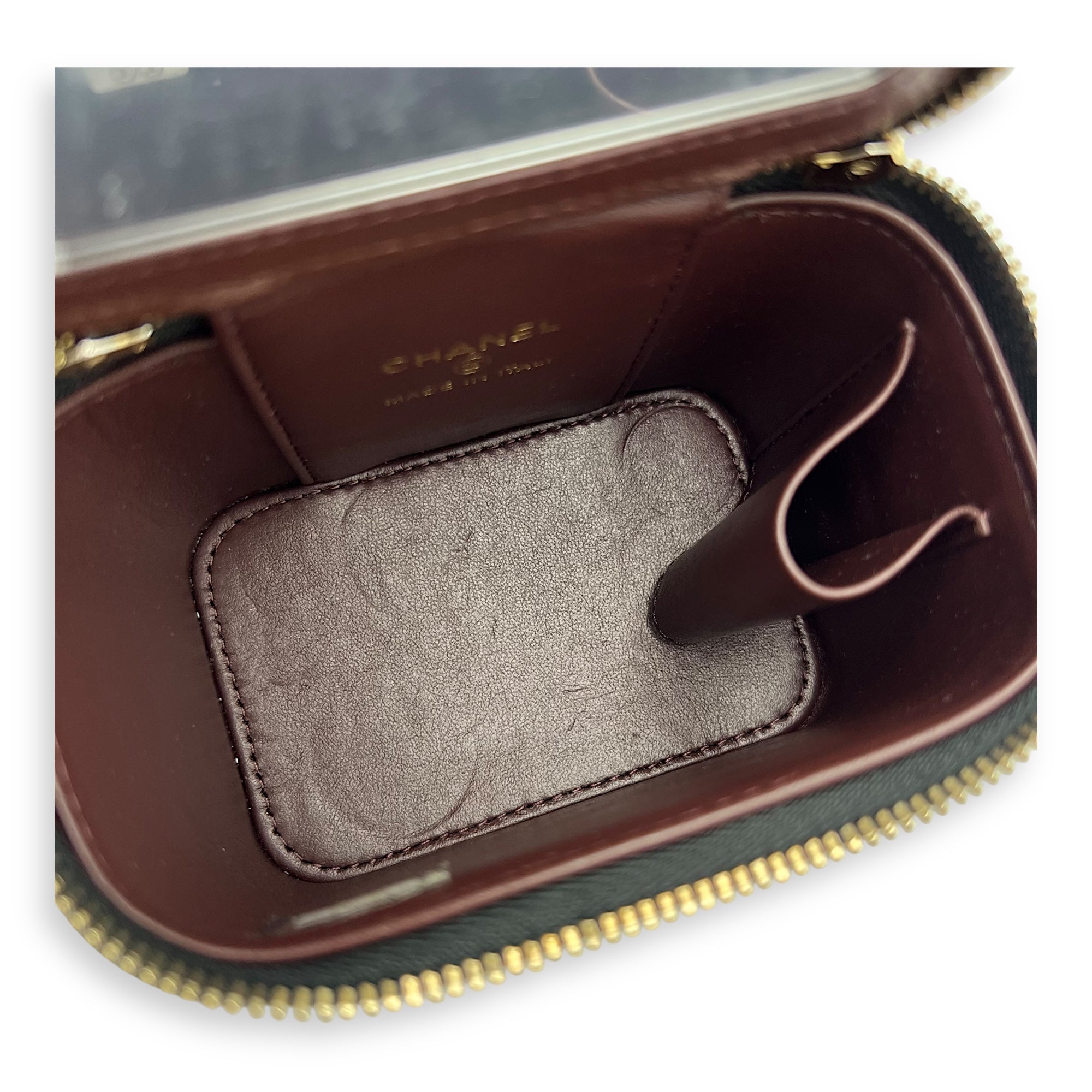 Vanity Crossbody Bag Mini Black in Caviar Leather, Gold hardware - Image 6