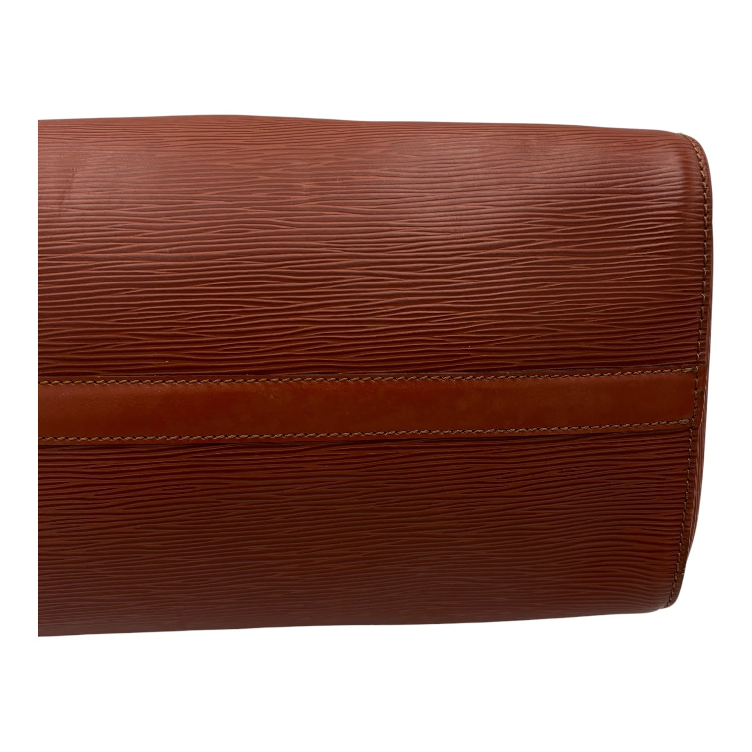 Speedy Brown Top Handle Bag in Epi Leather, Gold hardware - Image 15