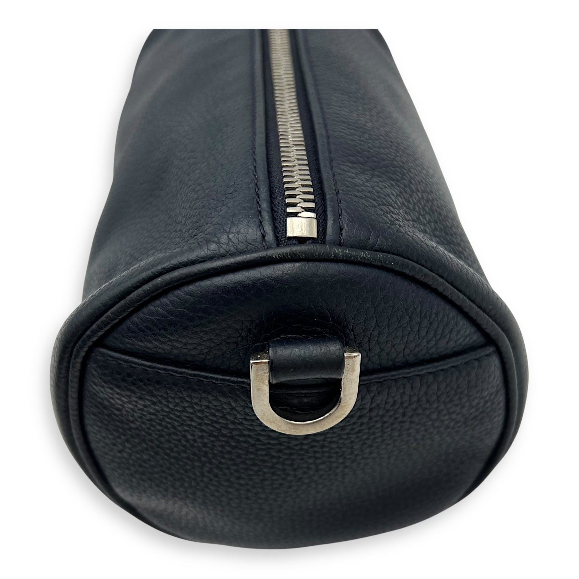 Roller Blue Crossbody Bag in Calfskin, Silver hardware - Image 10