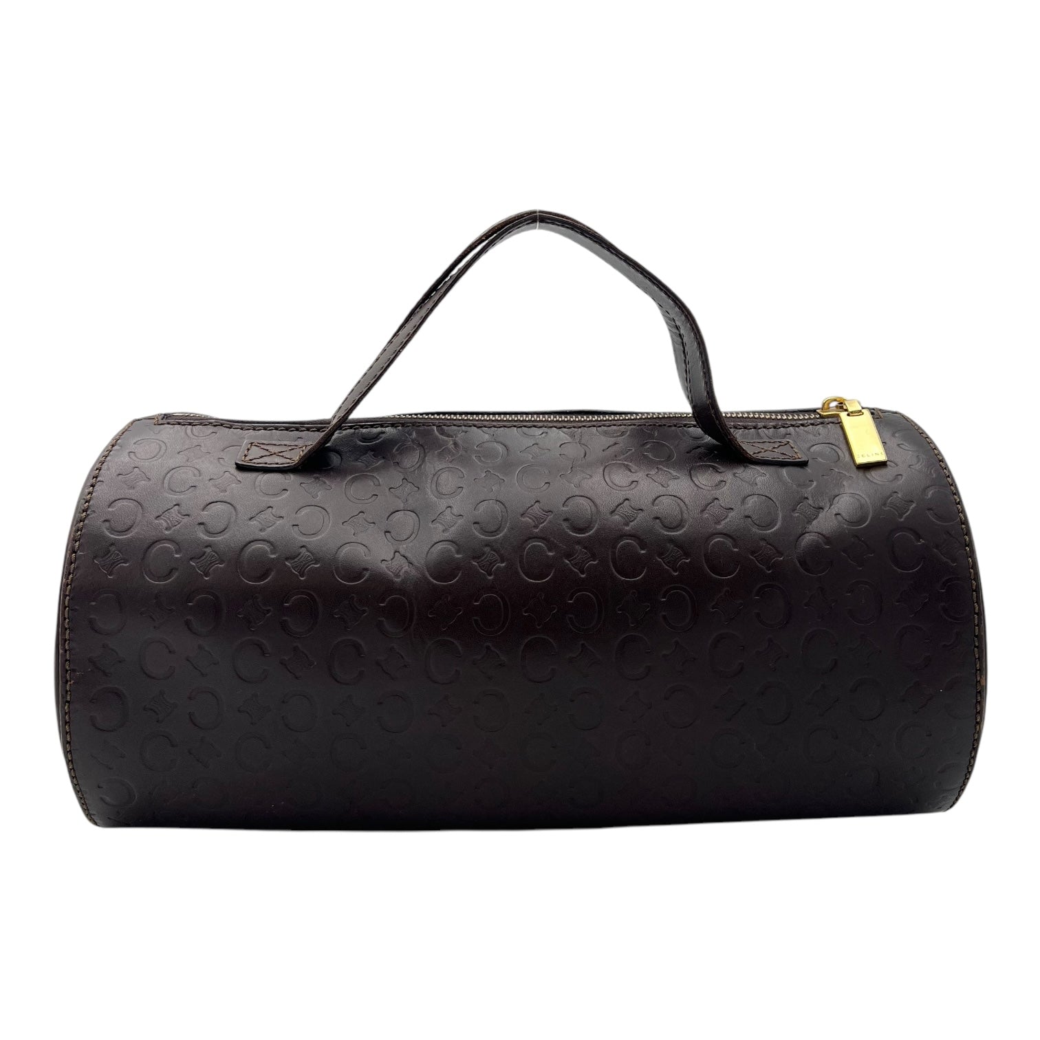 Macadam Brown Top Handle Bag in Calfskin, Gold hardware - Image 3