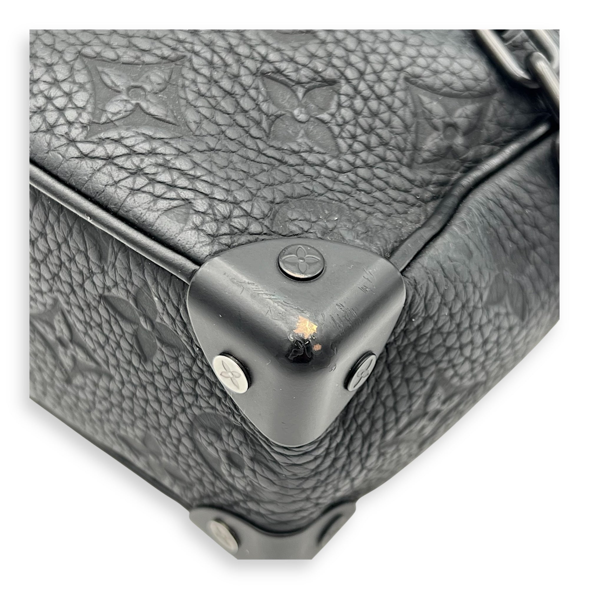 Soft Trunk Crossbody Bag Black in Monogram Empreinte Leather, Lacquered Metal hardware - Image 7