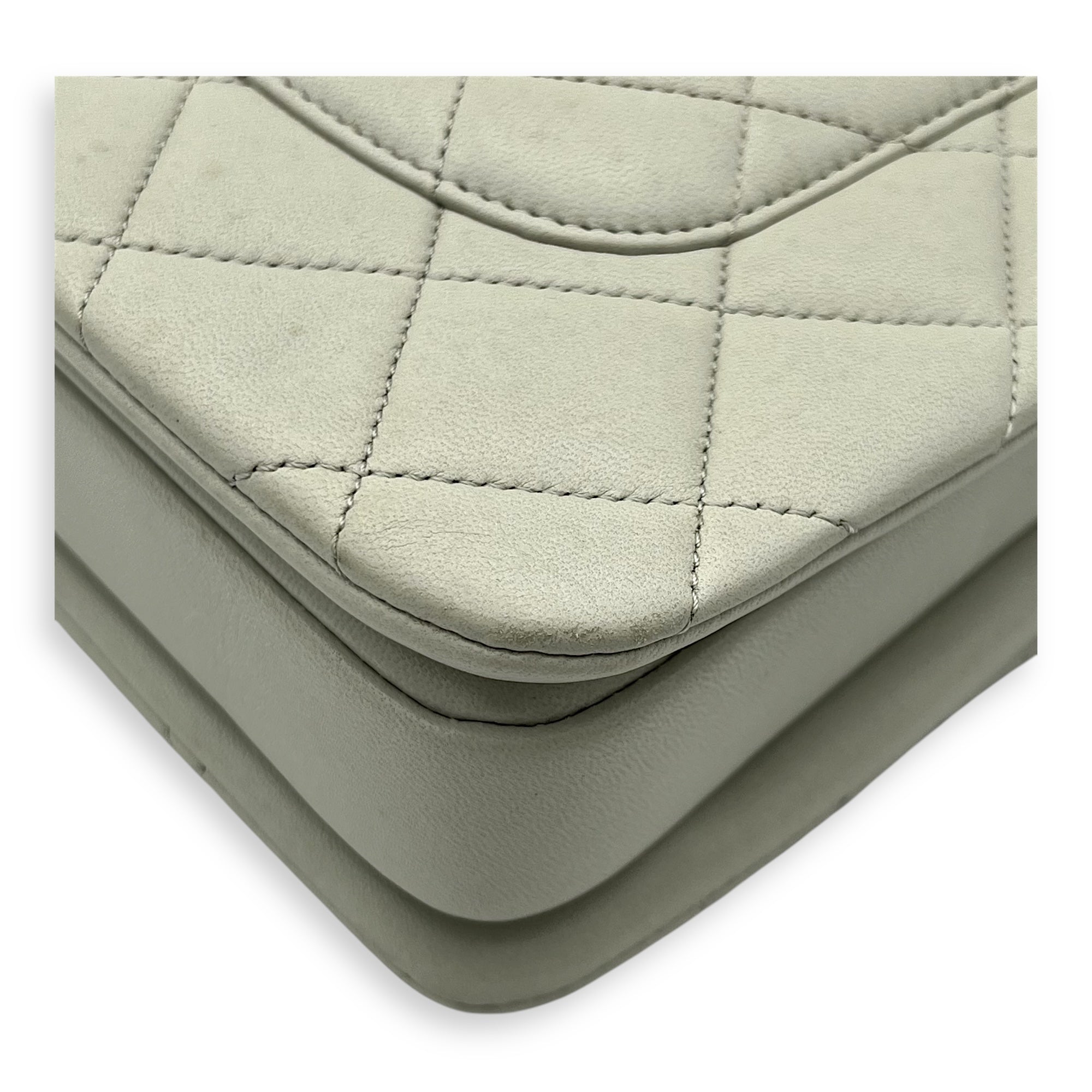 Trendy CC Top Handle Bag Blue in Lambskin, Gold hardware - Image 7